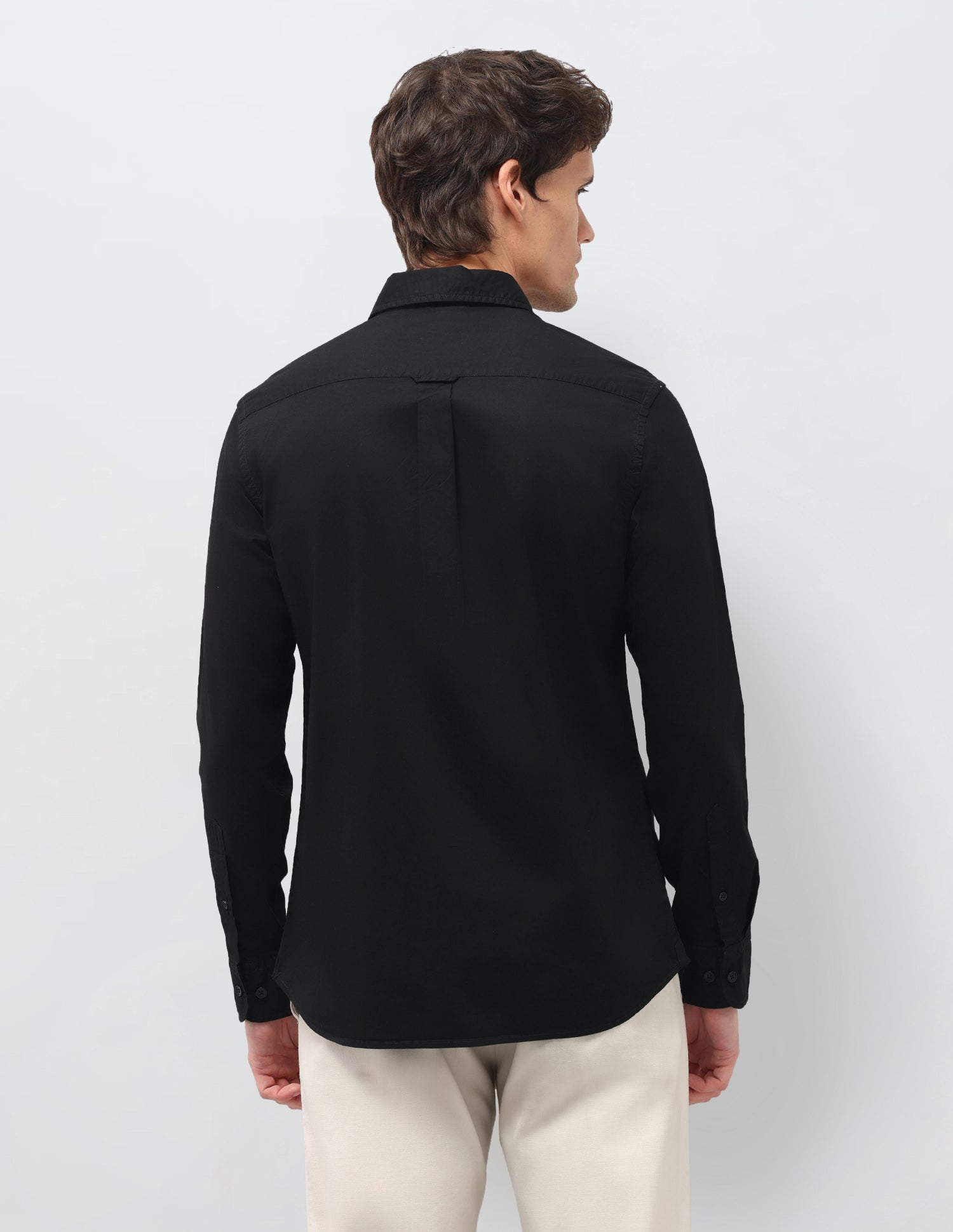 Twill Solid Shirt Black - U.S. Polo Assn. India | Large