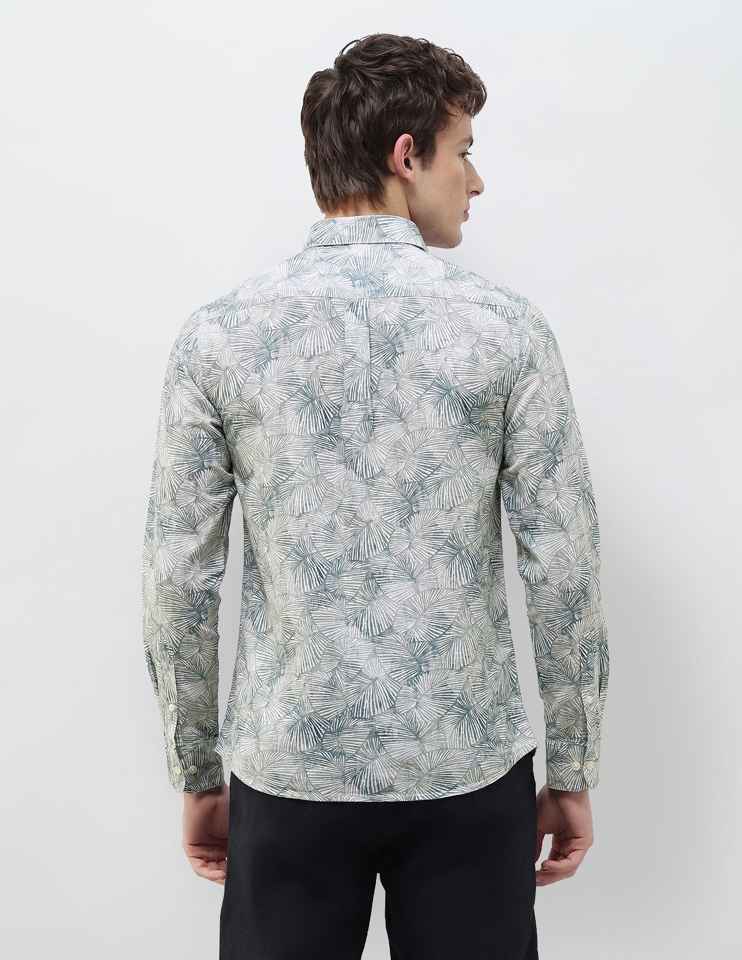 Tropical Printed Regular Fit Shirt Olive - U.S. Polo Assn. India | Large