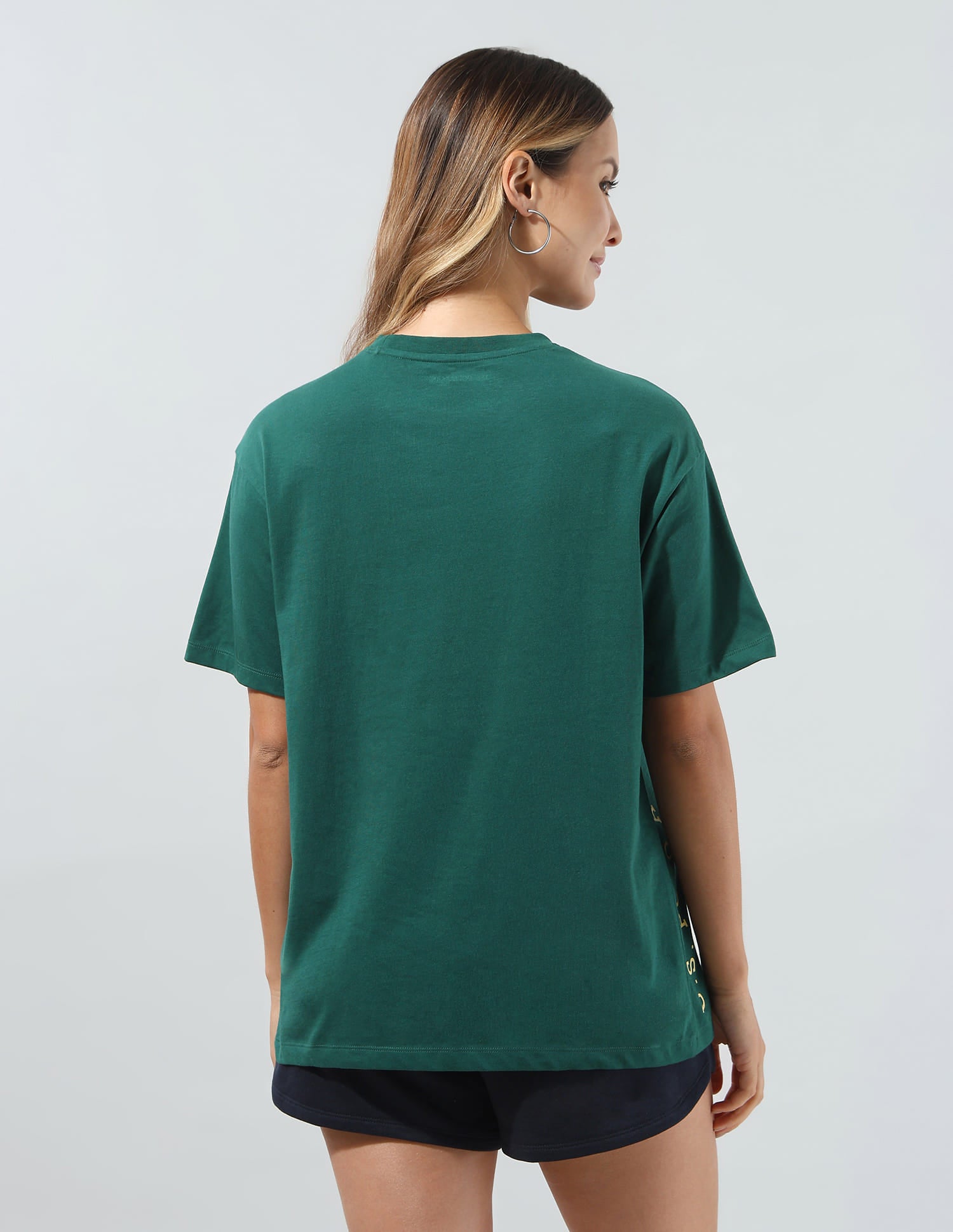 Brand Printed Boyfriend Fit T-Shirt Dark Green - U.S. Polo Assn. India | Large