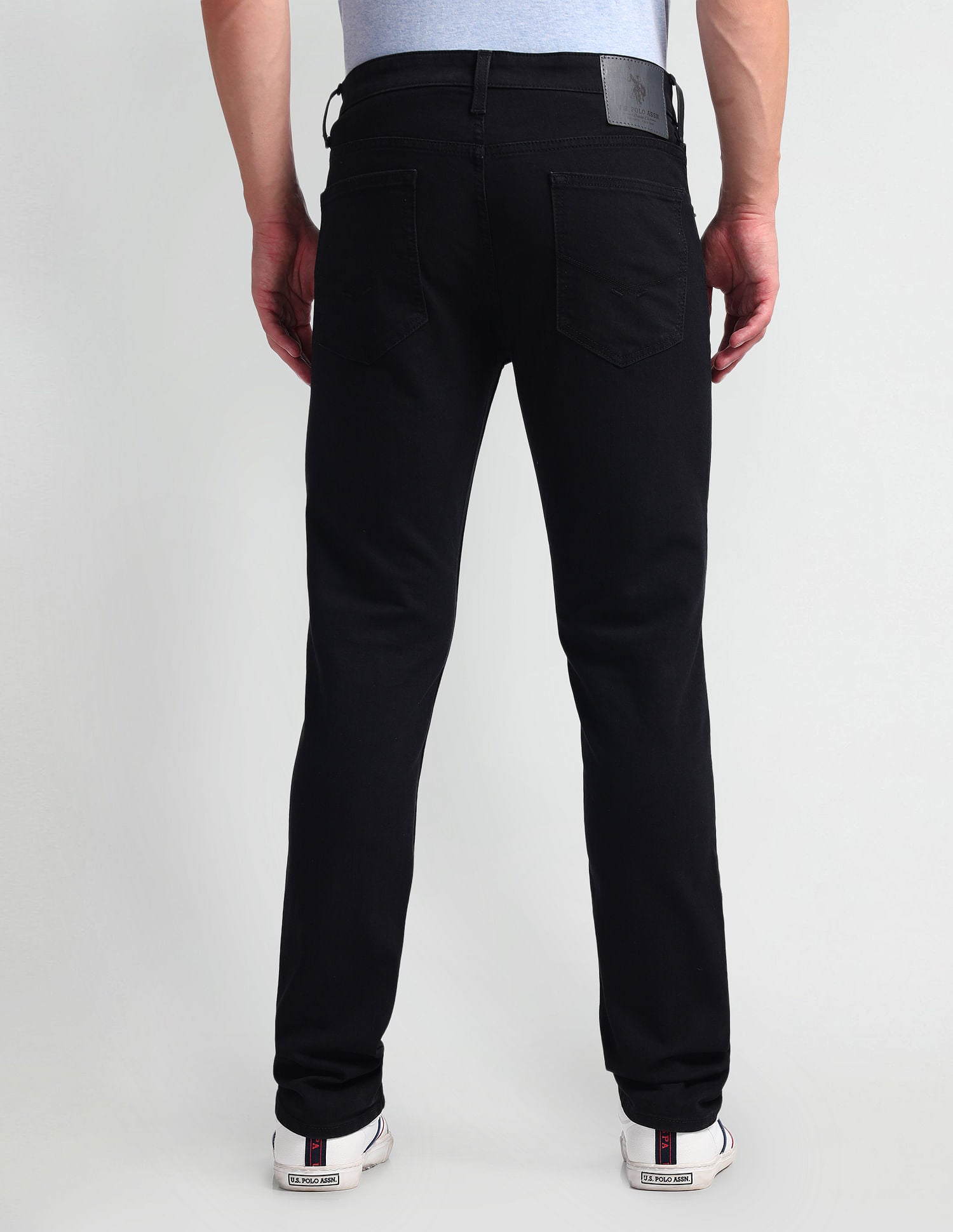 Regallo Skinny Fit Black Jeans Black - U.S. Polo Assn. India | Large