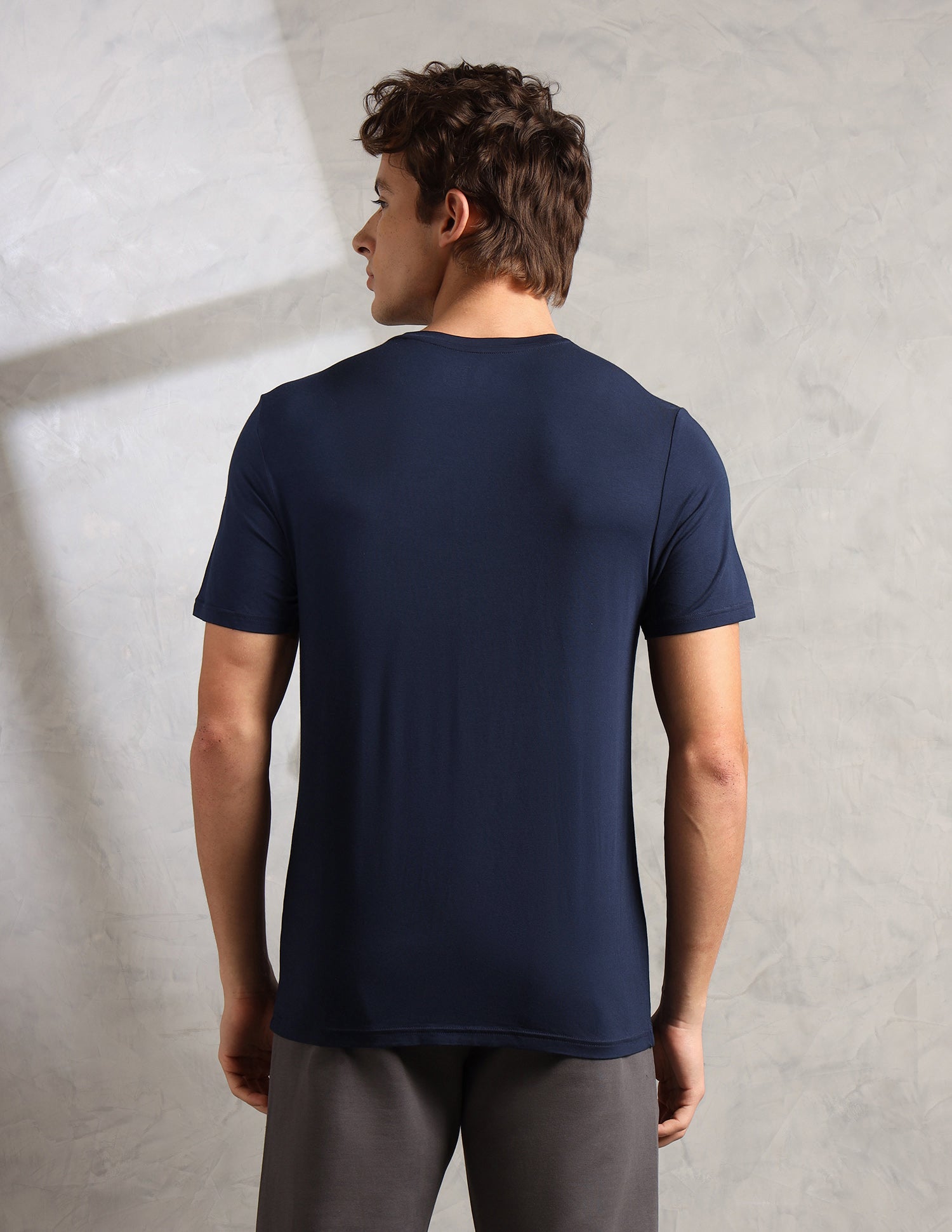 Round Neck Comfort Fit PE007-PL Lounge T-Shirt - Pack Of 1 Pageant Blue - U.S. Polo Assn. India | Large