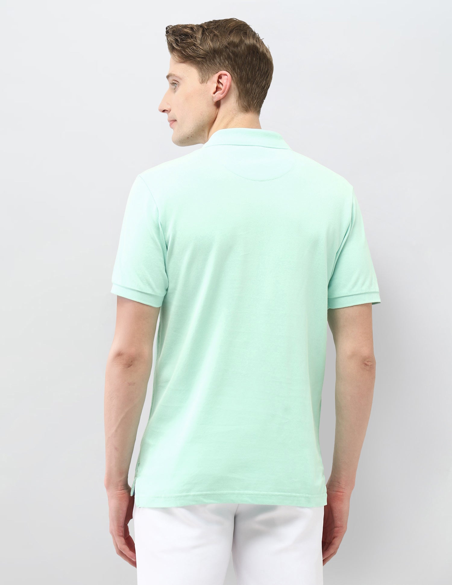 Solid Slim Fit Polo Shirt Aqua - U.S. Polo Assn. India | Large