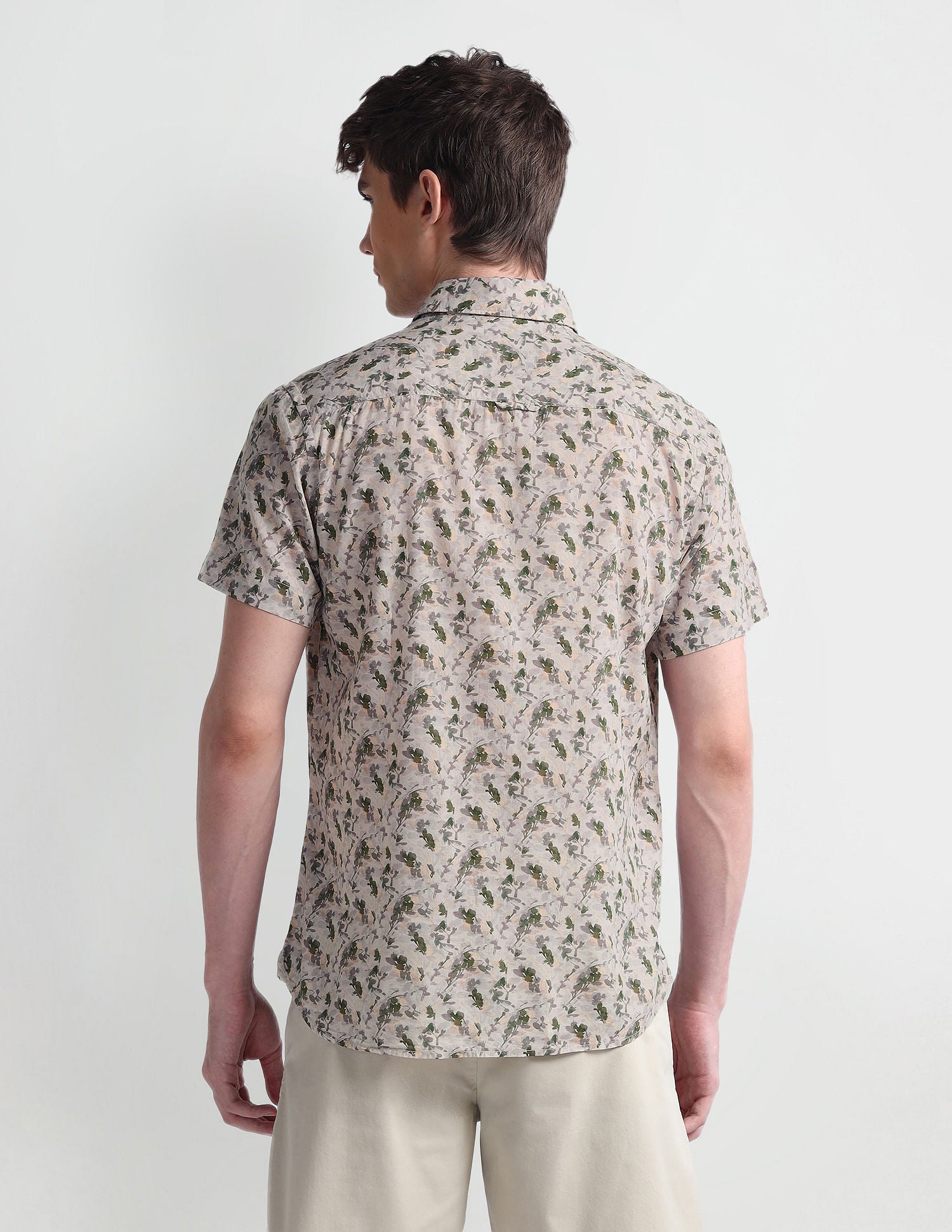 Floral Print Shirt Beige - U.S. POLO ASSN. | Large