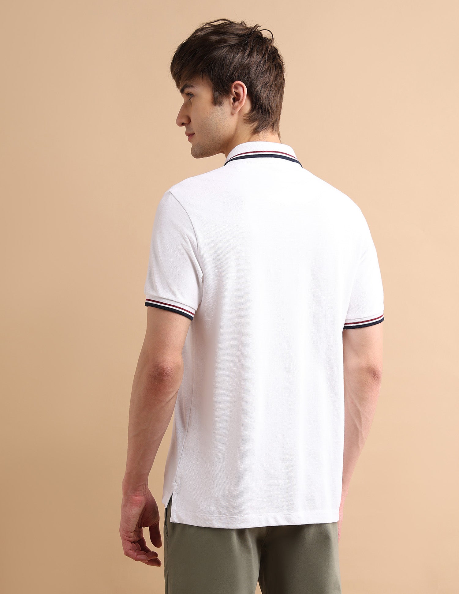 Tipped Zipper Polo Shirt White - U.S. POLO ASSN. | Large