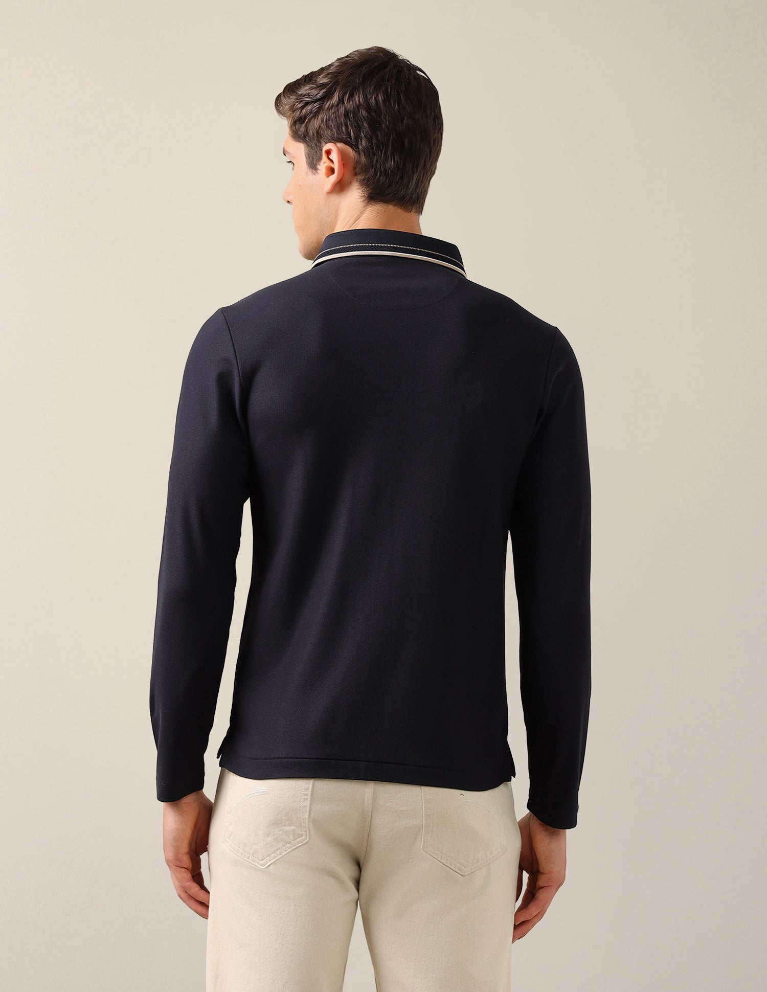 Solid Slim Fit Polo Shirt Navy - U.S. Polo Assn. India | Large