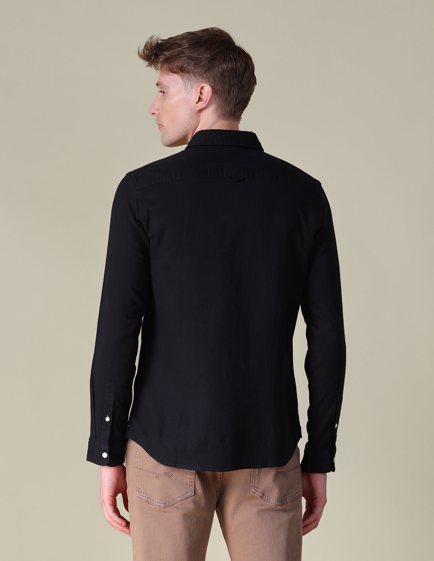 Dobby Regular Fit Shirt Black - U.S. POLO ASSN. | Large