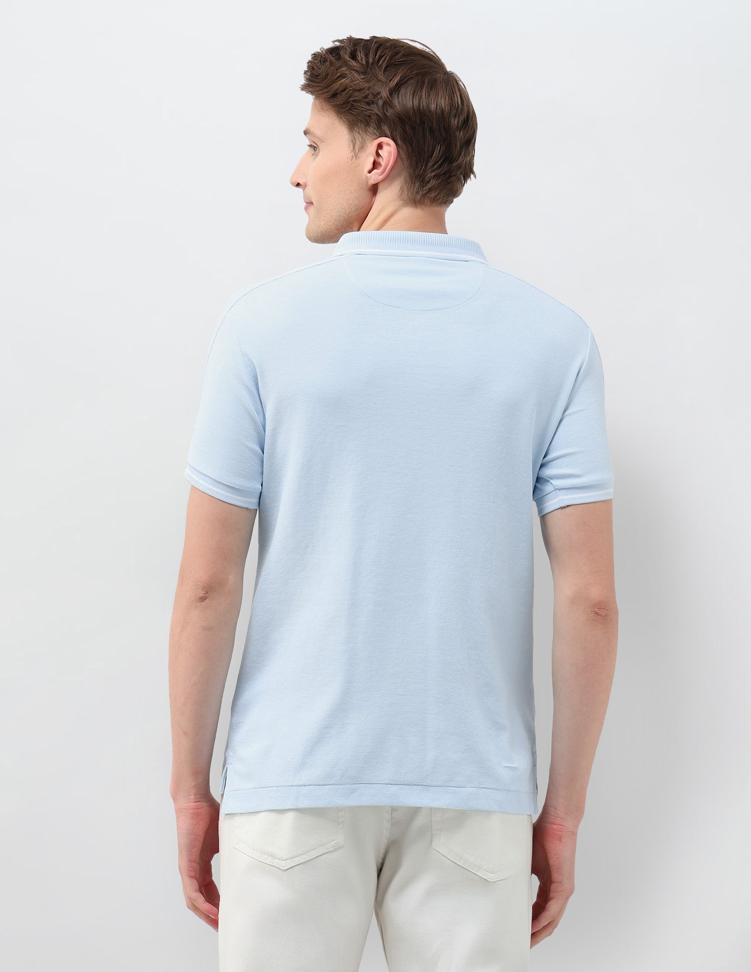 Solid Regular Fit Polo Shirt Light Blue - U.S. Polo Assn. India | Large