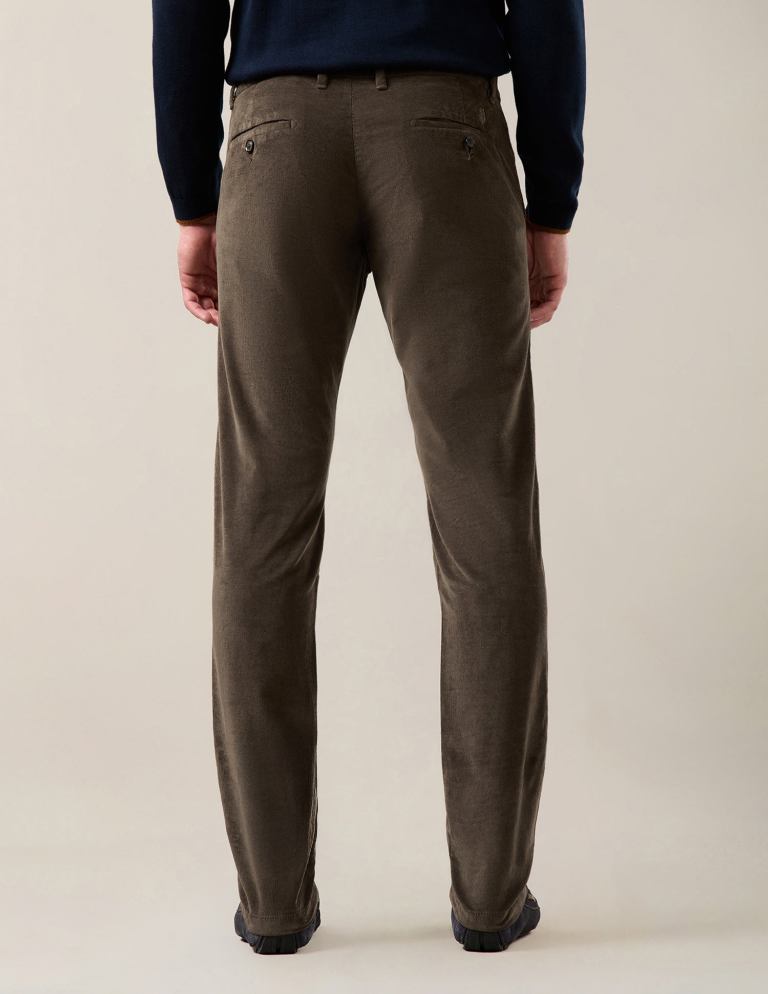 Denver Slim Fit Corduroy Trousers Dark Brown - U.S. Polo Assn. India | Large