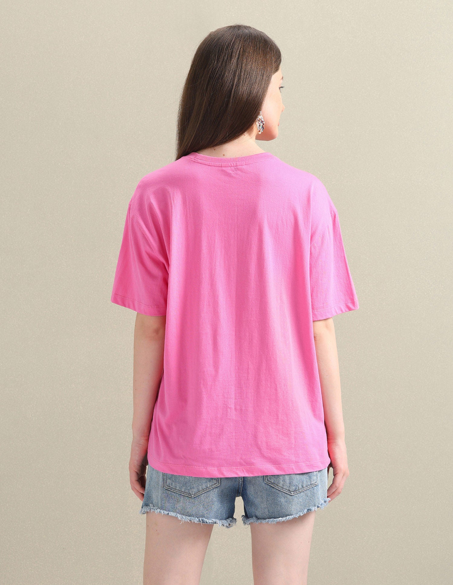 Graphic Print Boyfriend T-Shirt Pink - U.S. POLO ASSN. | Large