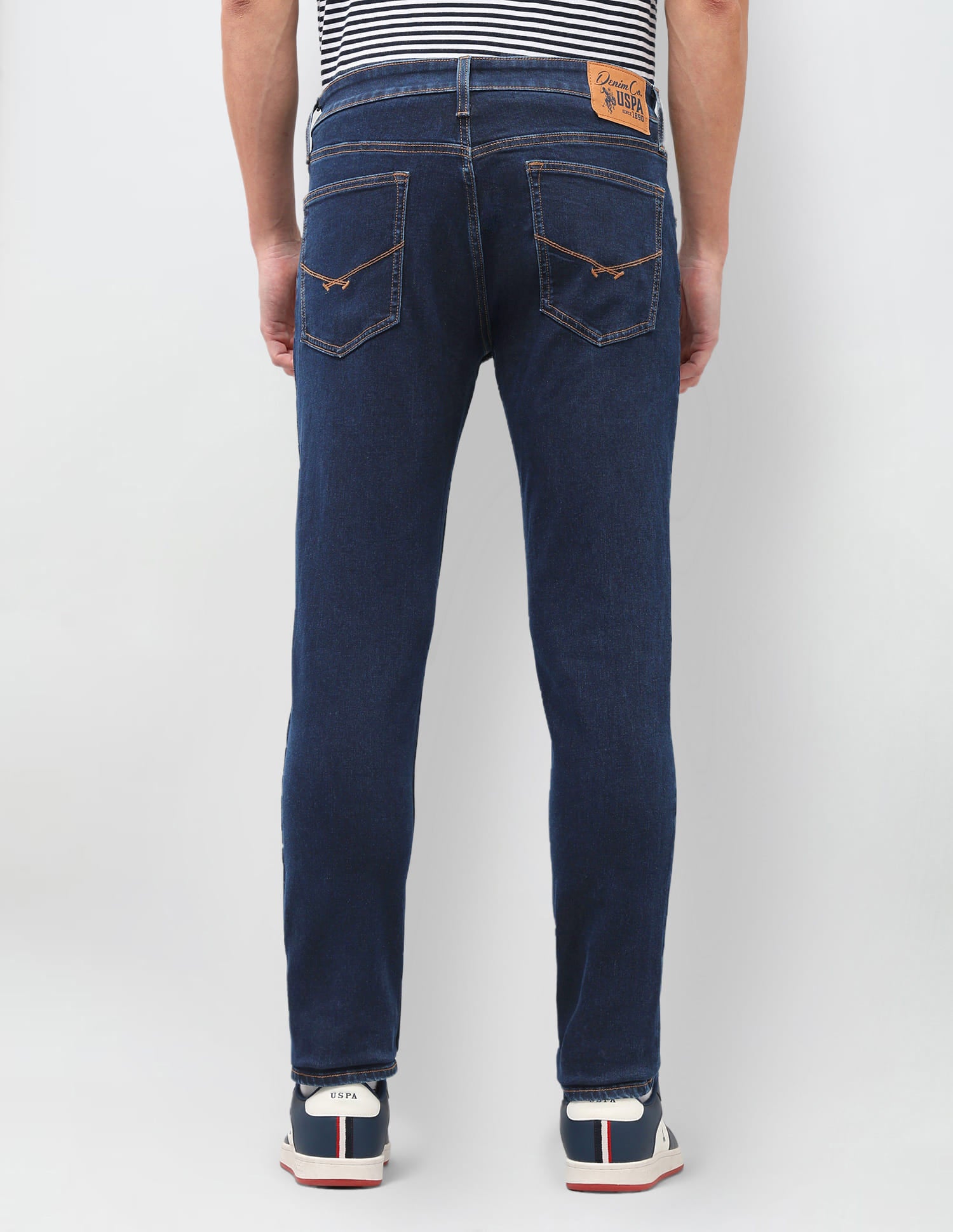 Solid Slim Fit Jeans Blue - U.S. Polo Assn. India | Large