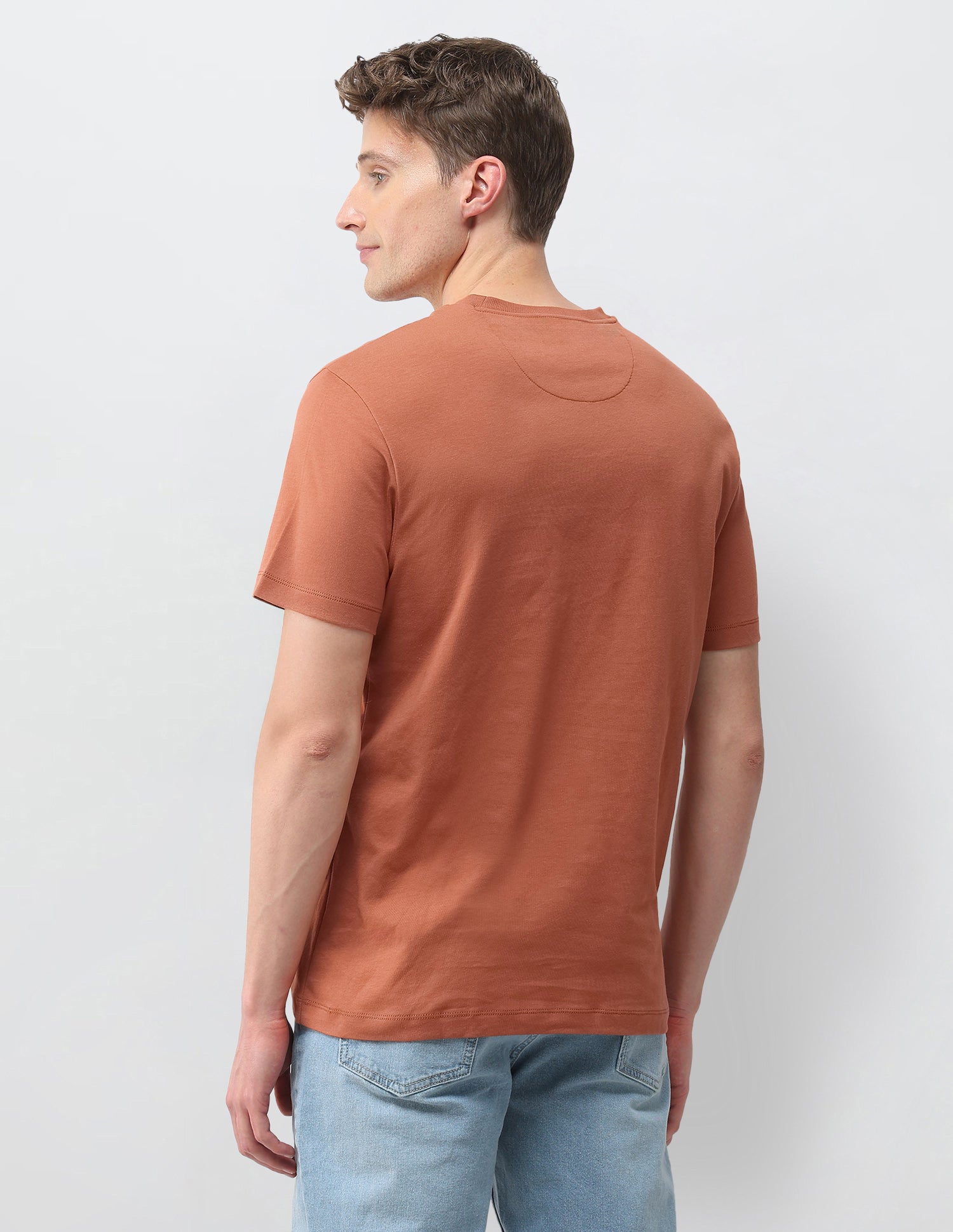 Graphic Brand Printed Slim Fit T-Shirt Orange - U.S. Polo Assn. India | Large