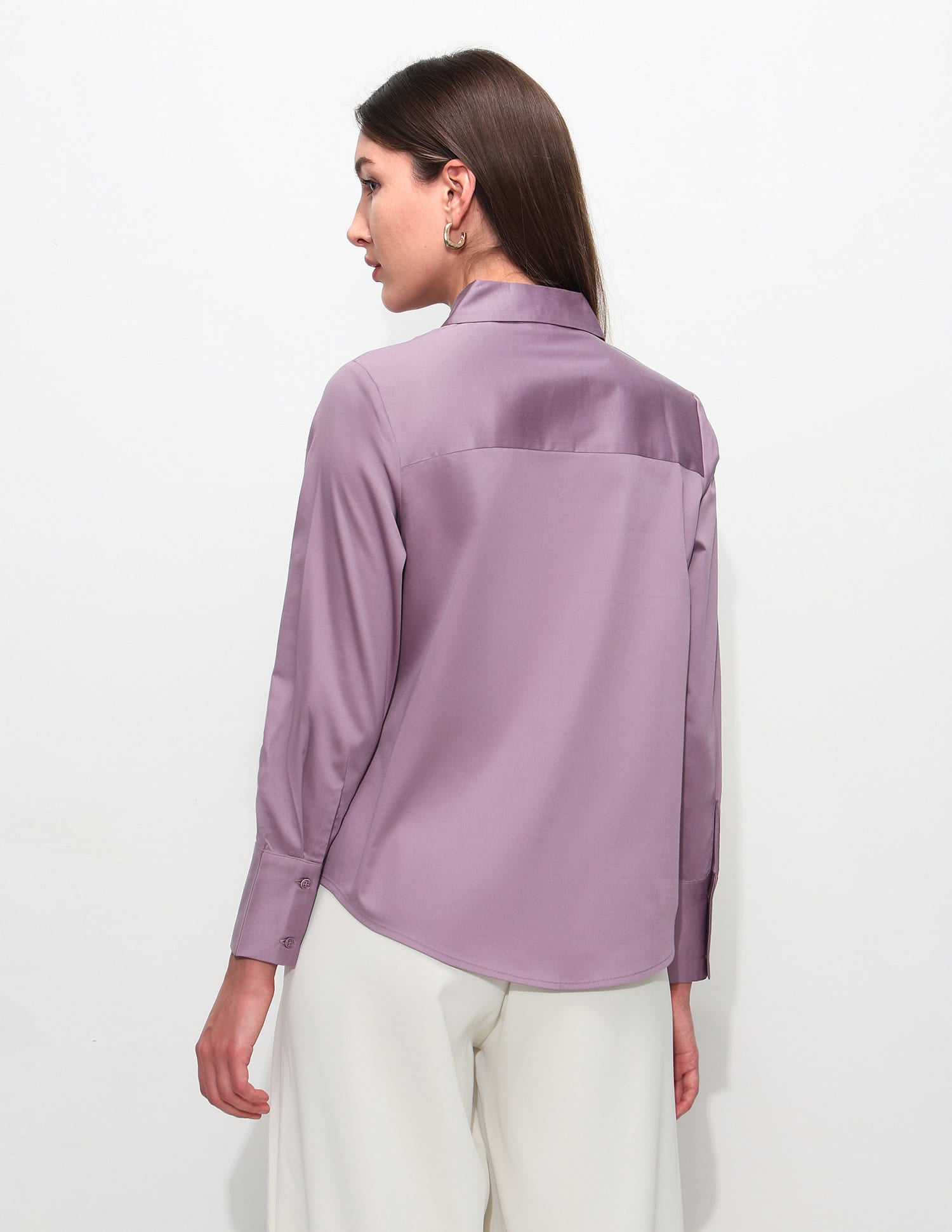 Satin Regular Fit Shirt Mauve - U.S. Polo Assn. India | Large