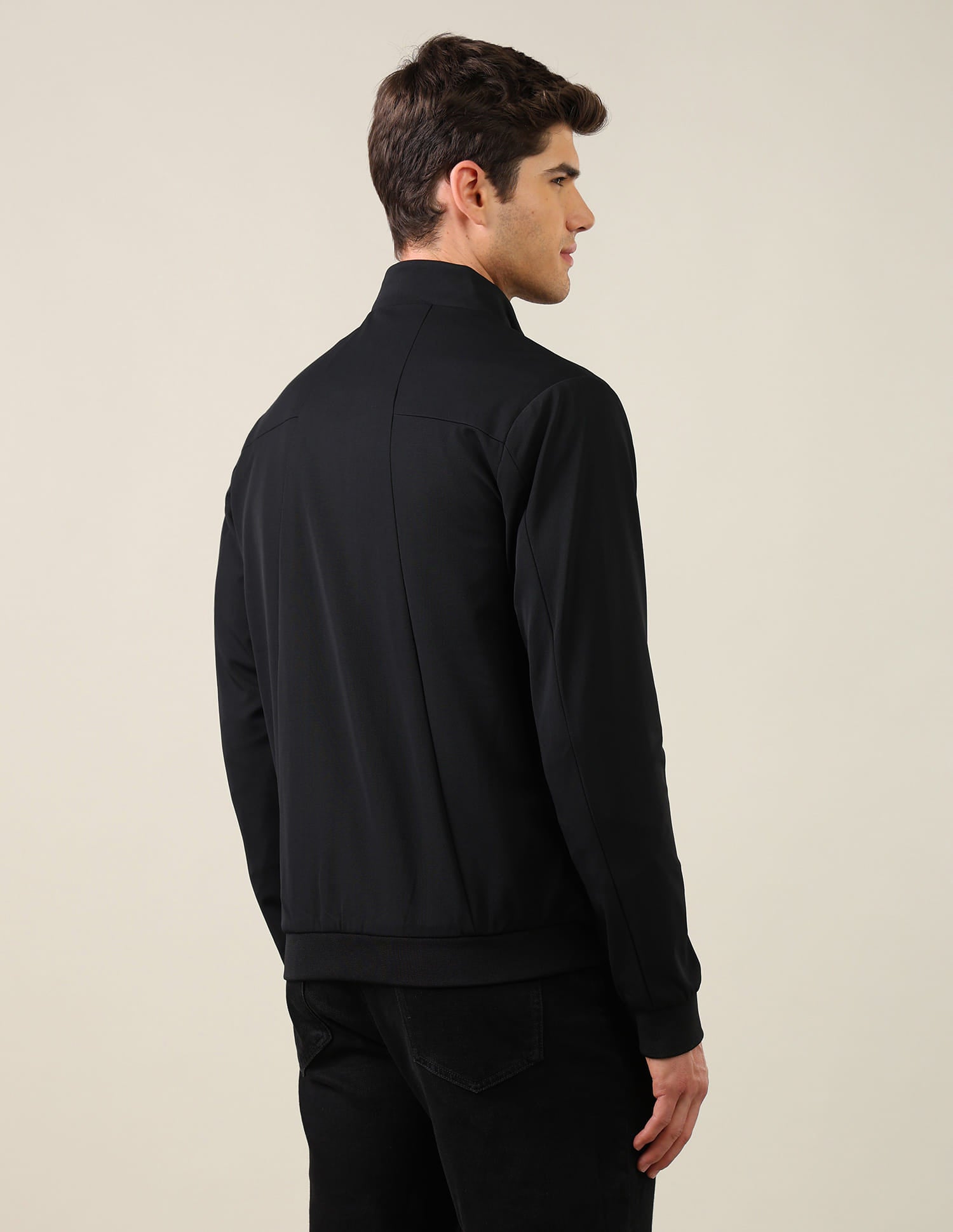 Solid Regular Fit Jacket Black - U.S. Polo Assn. India | Large