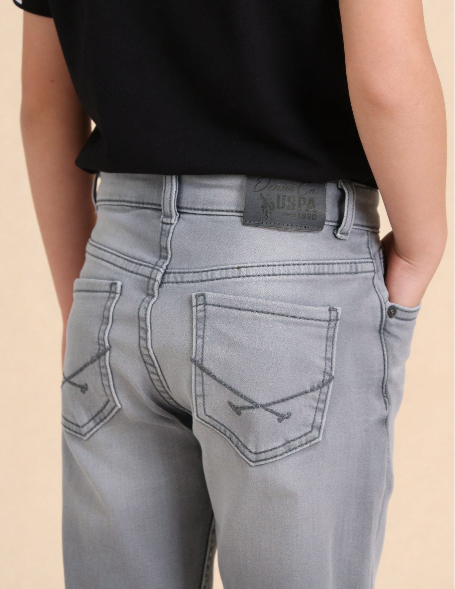 Slim Fit Grey Jeans Grey - U.S. Polo Assn. India | Large