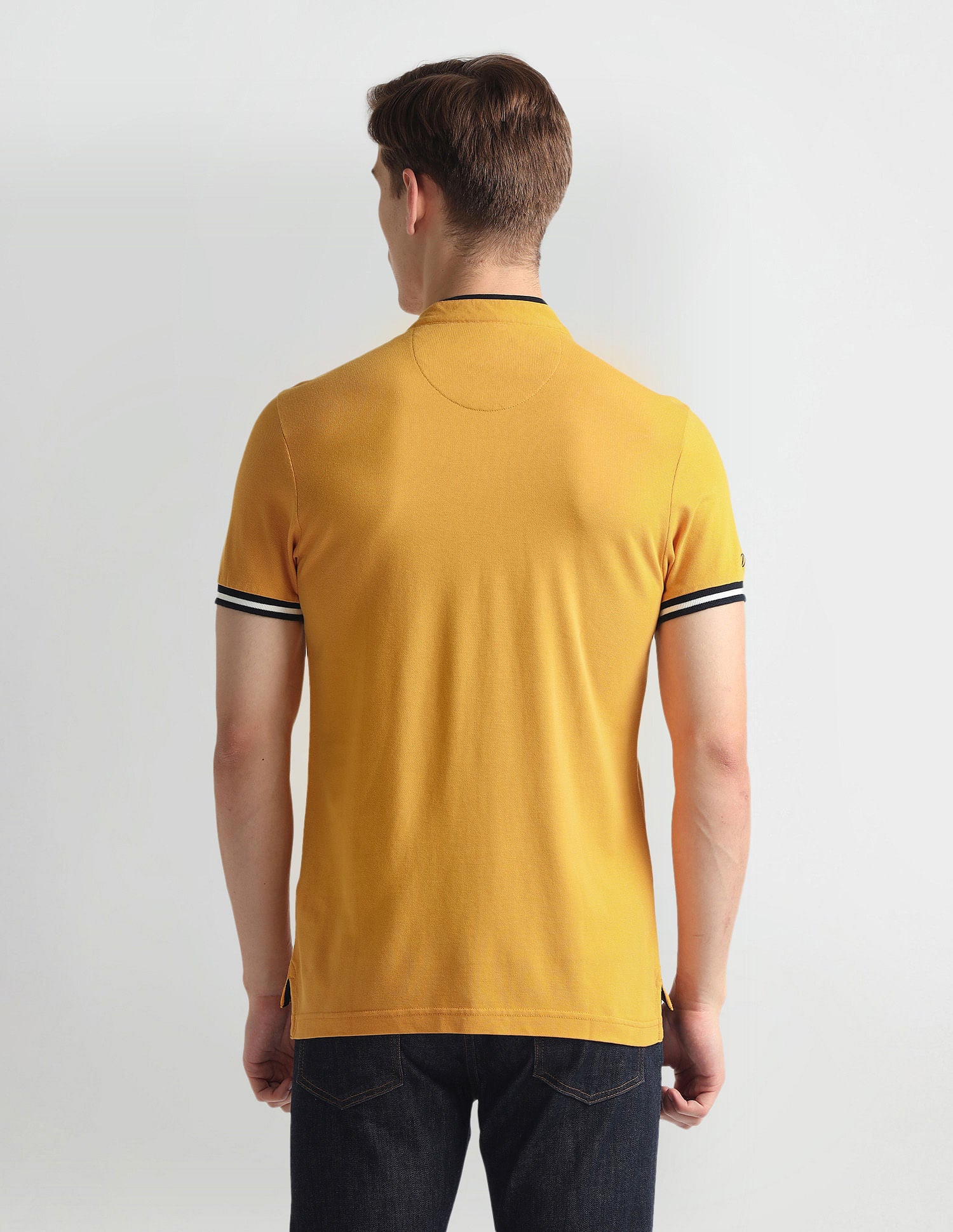 Solid Muscle Fit T-Shirt Mustard - U.S. Polo Assn. India | Large