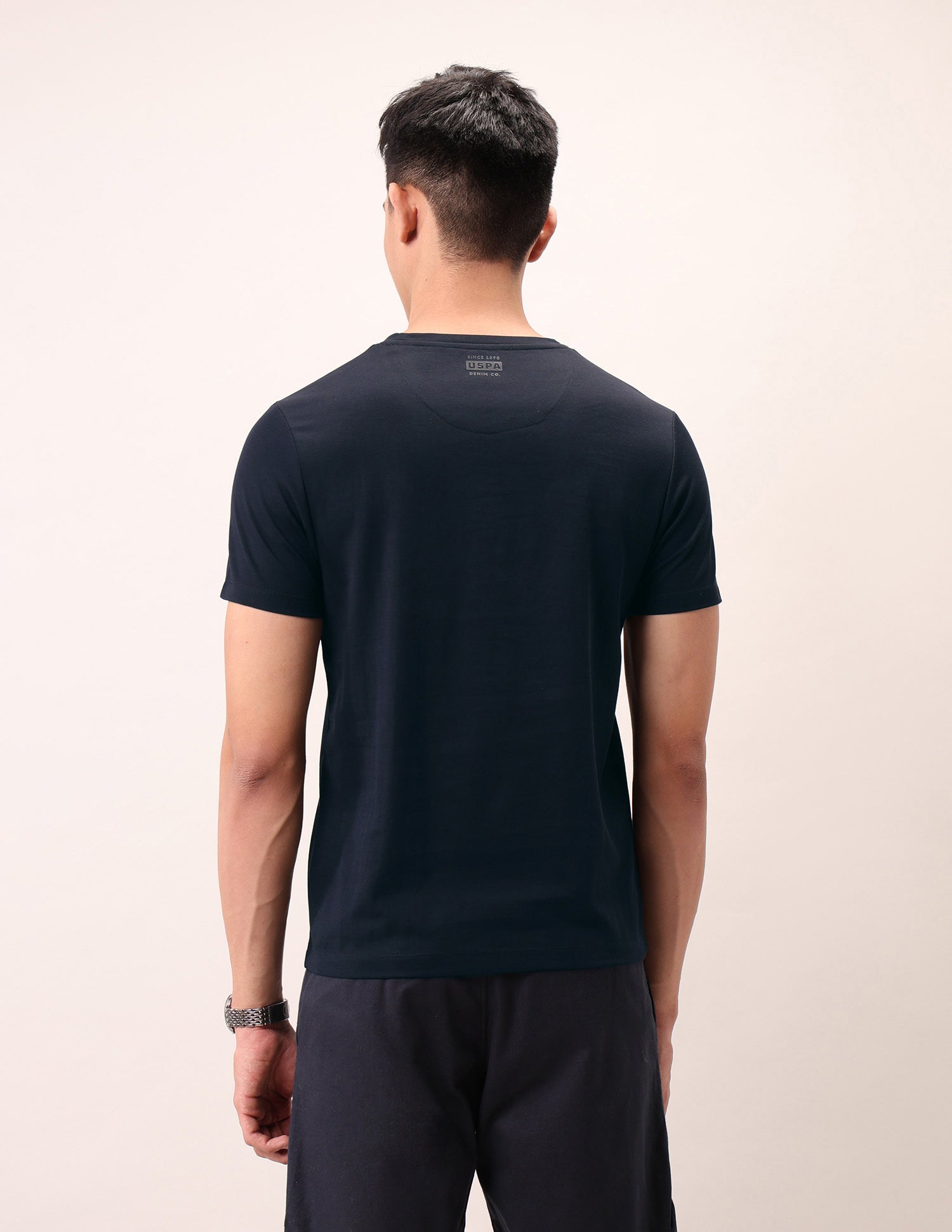 Brand Embossed Outdoor T-Shirt Navy - U.S. Polo Assn. India | Large