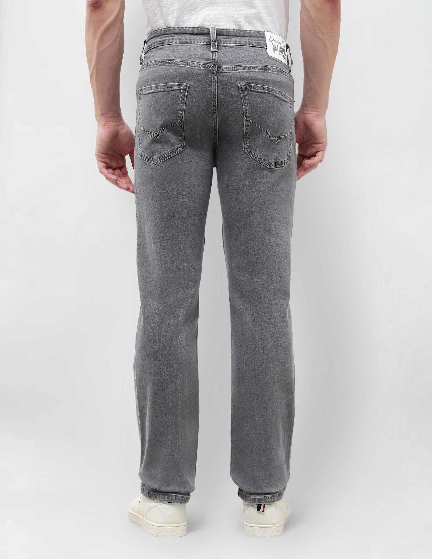 Harold Slim Straight Fit Grey Jeans Grey - U.S. POLO ASSN. | Large