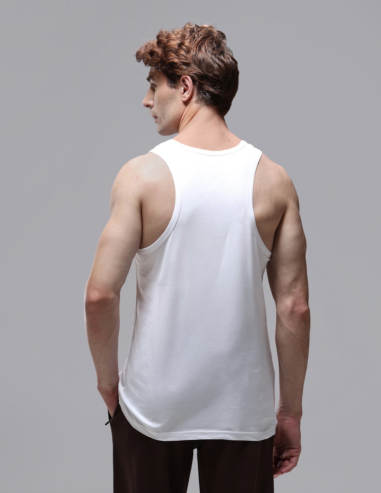 Graphic Printed Antimicrobial OEV09 Vest White - U.S. Polo Assn. India | Large