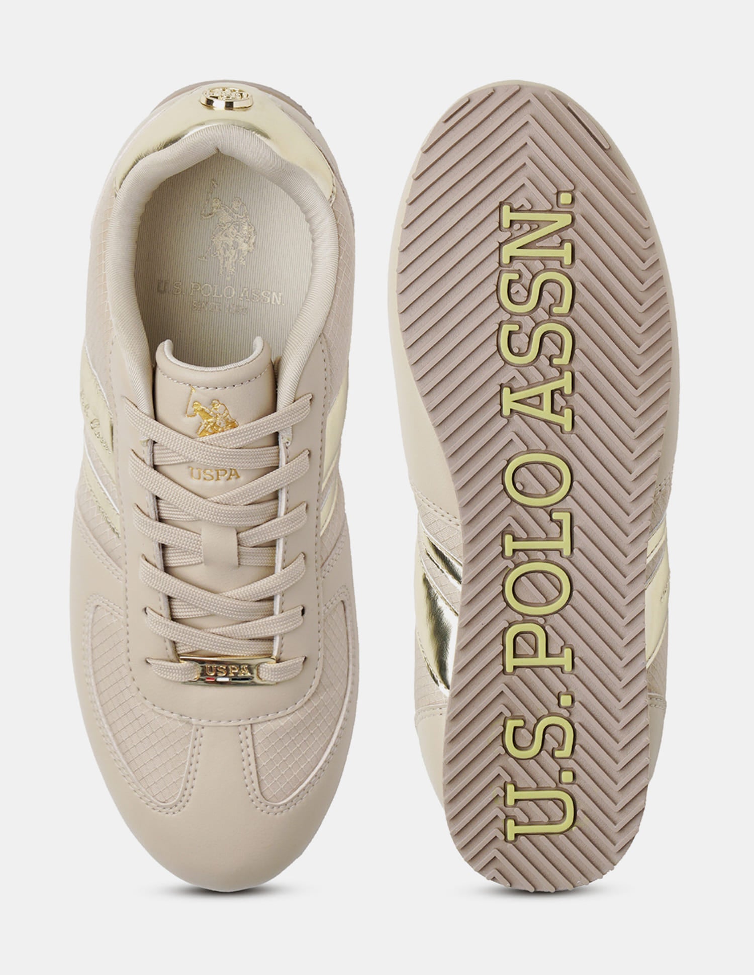 Women Round Toe Nemsy 2.0 Sneakers Beige - U.S. Polo Assn. India | Large