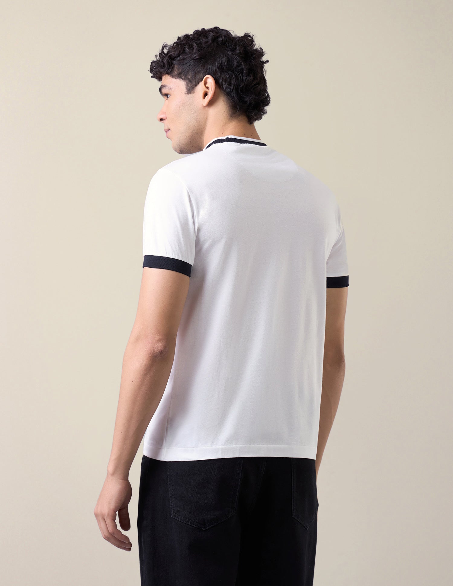 Typographic Brand Printed Slim Fit T-Shirt White - U.S. Polo Assn. India | Large