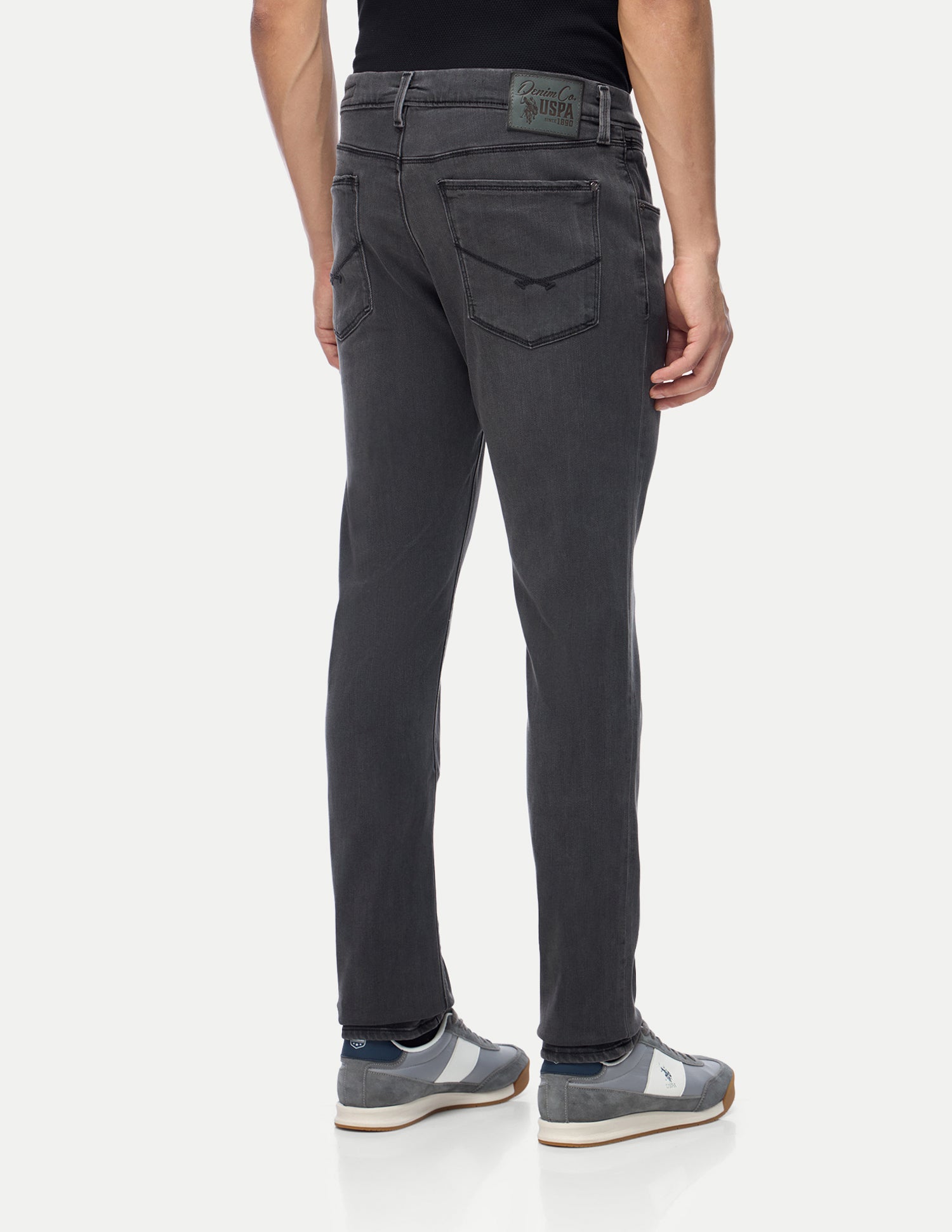 Brandon Slim-Tapered Fit Black Jeans Washed Black - U.S. Polo Assn. India | Large