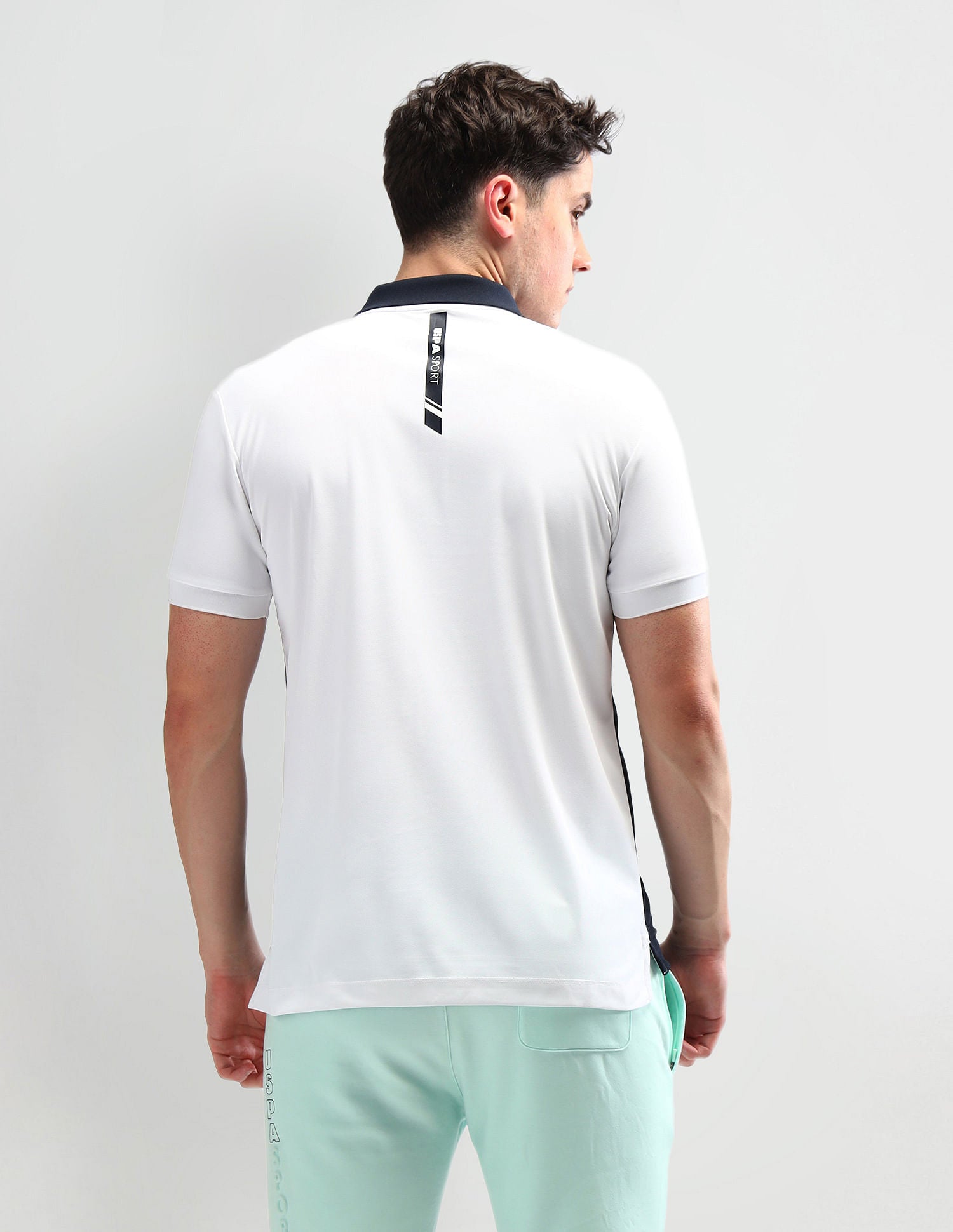 Slim Fit Colourblocked Polo Shirt White - U.S. Polo Assn. India | Large