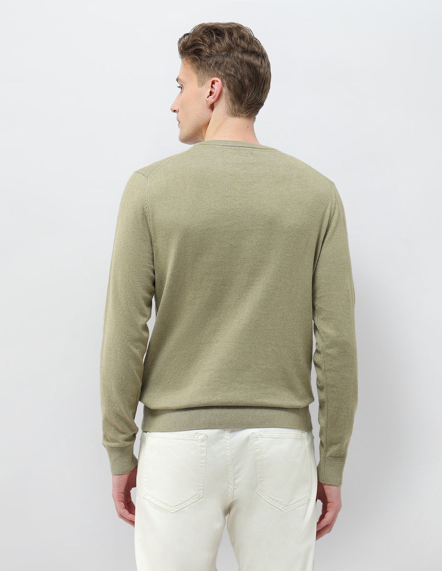 Heathered Regular Fit Sweater Light Green - U.S. POLO ASSN. | Large