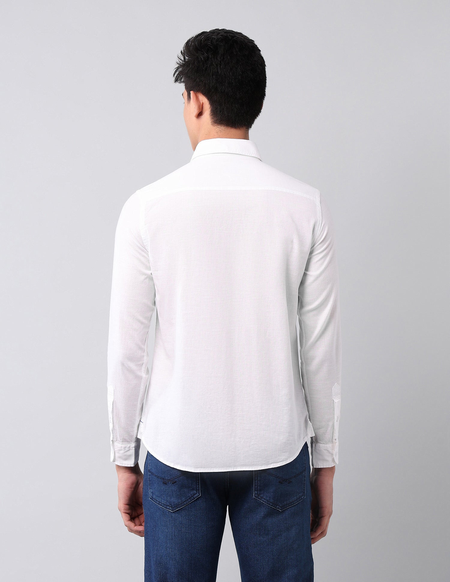 Solid Pure Cotton Shirt White - U.S. Polo Assn. India | Large