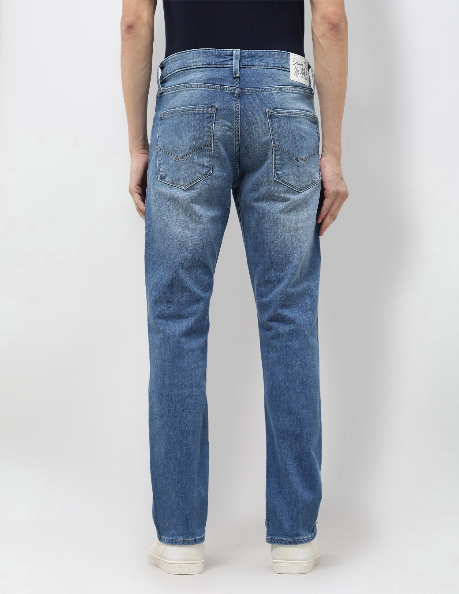 Harold Slim Straight Fit Blue Jeans Blue - U.S. POLO ASSN. | Large