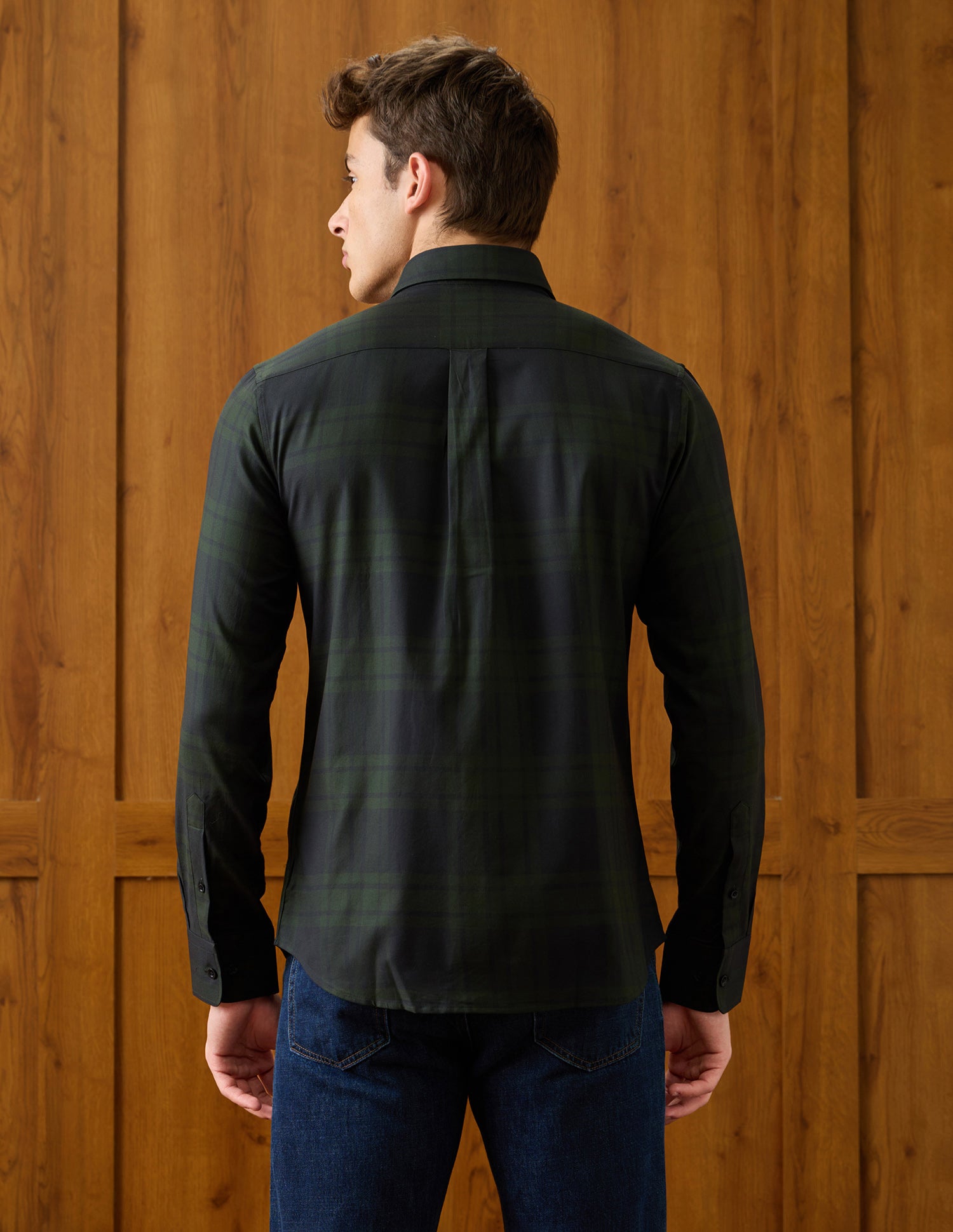 Plaid Checked Regular Fit Shirt Dark Green - U.S. Polo Assn. India | Large