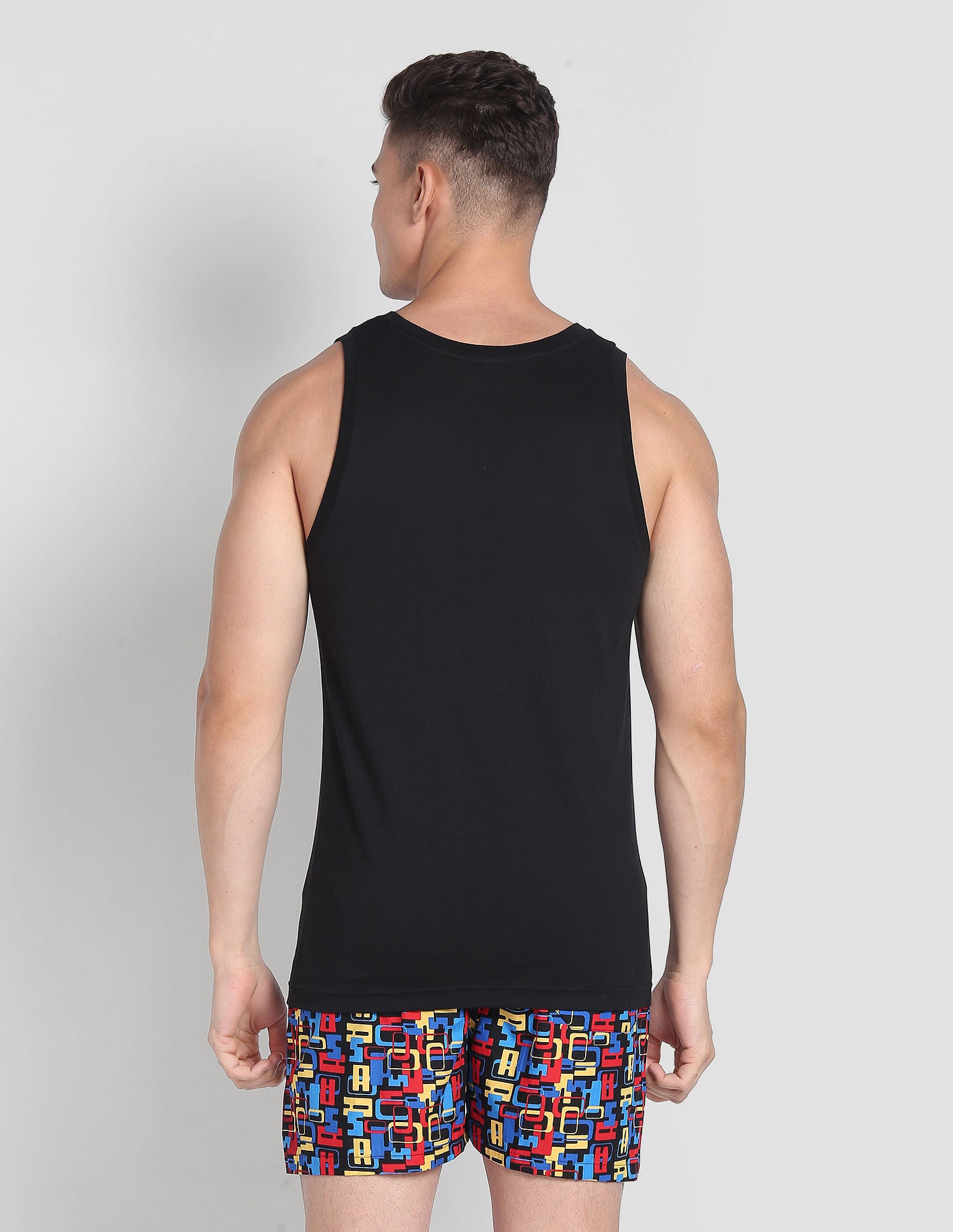 Brand Print Cotton IYBD Vest - Pack Of 1 Black - U.S. POLO ASSN. | Large