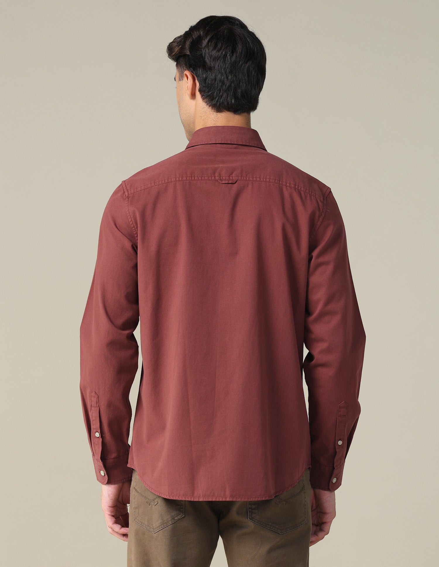 Twill Relaxed Fit Shirt Rust - U.S. POLO ASSN. | Large