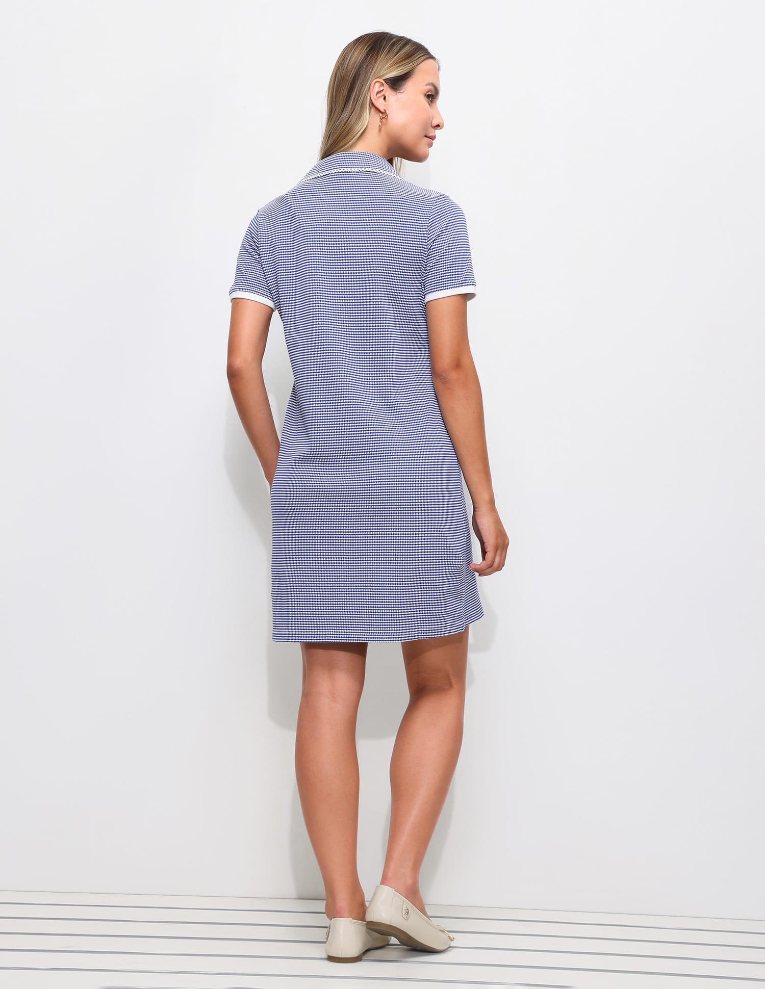 Textured Mock Pocket Dress Blue - U.S. Polo Assn. India | Large