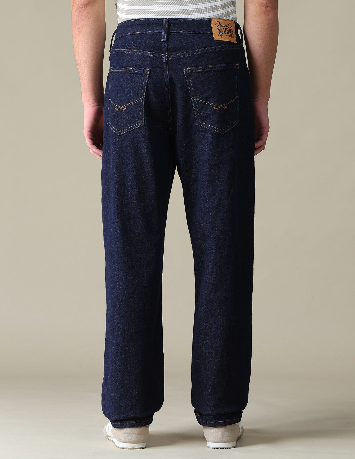 Logan Loose Straight Fit Blue Jeans Dark Blue - U.S. Polo Assn. India | Large