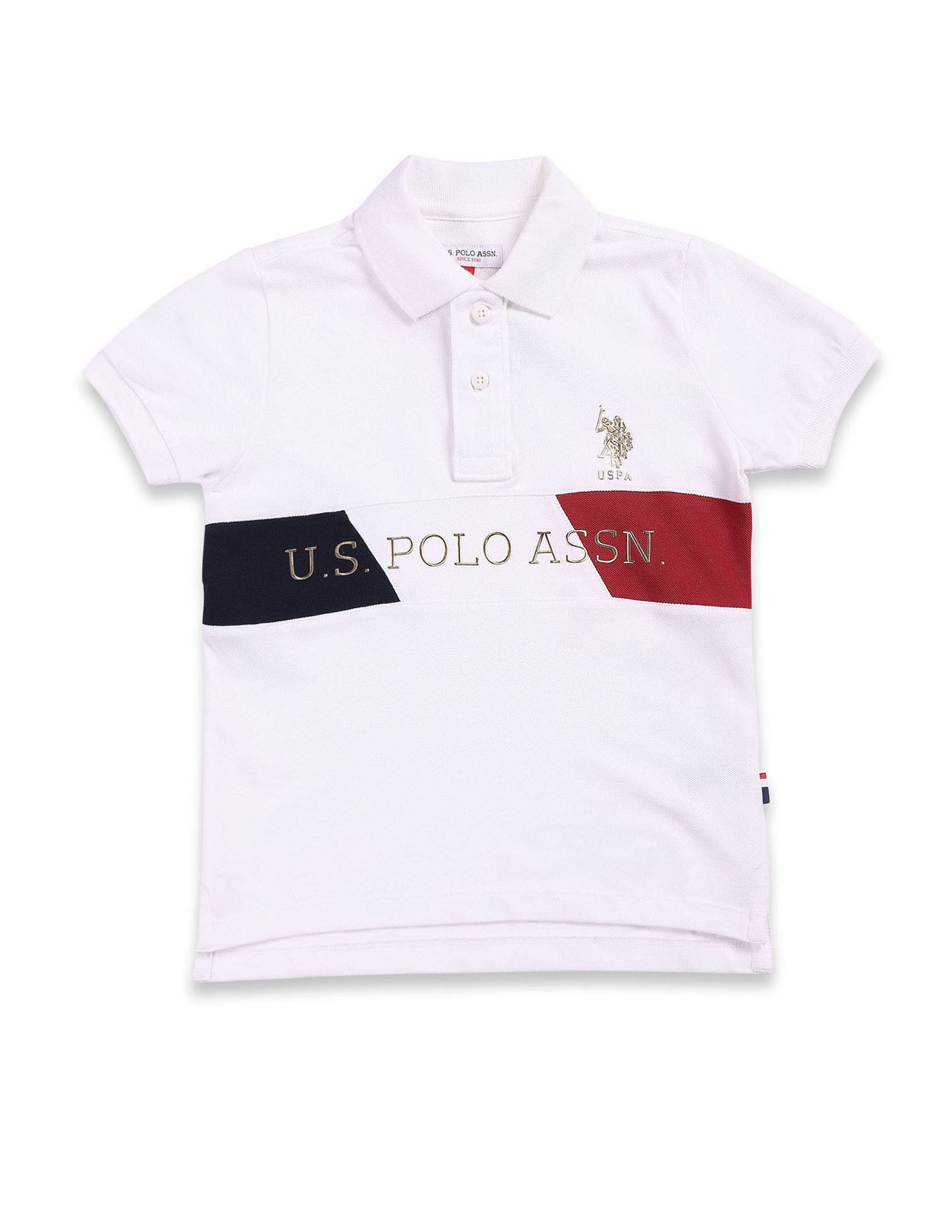 Boys Regular Fit Polo Shirt White - U.S. POLO ASSN. | Large