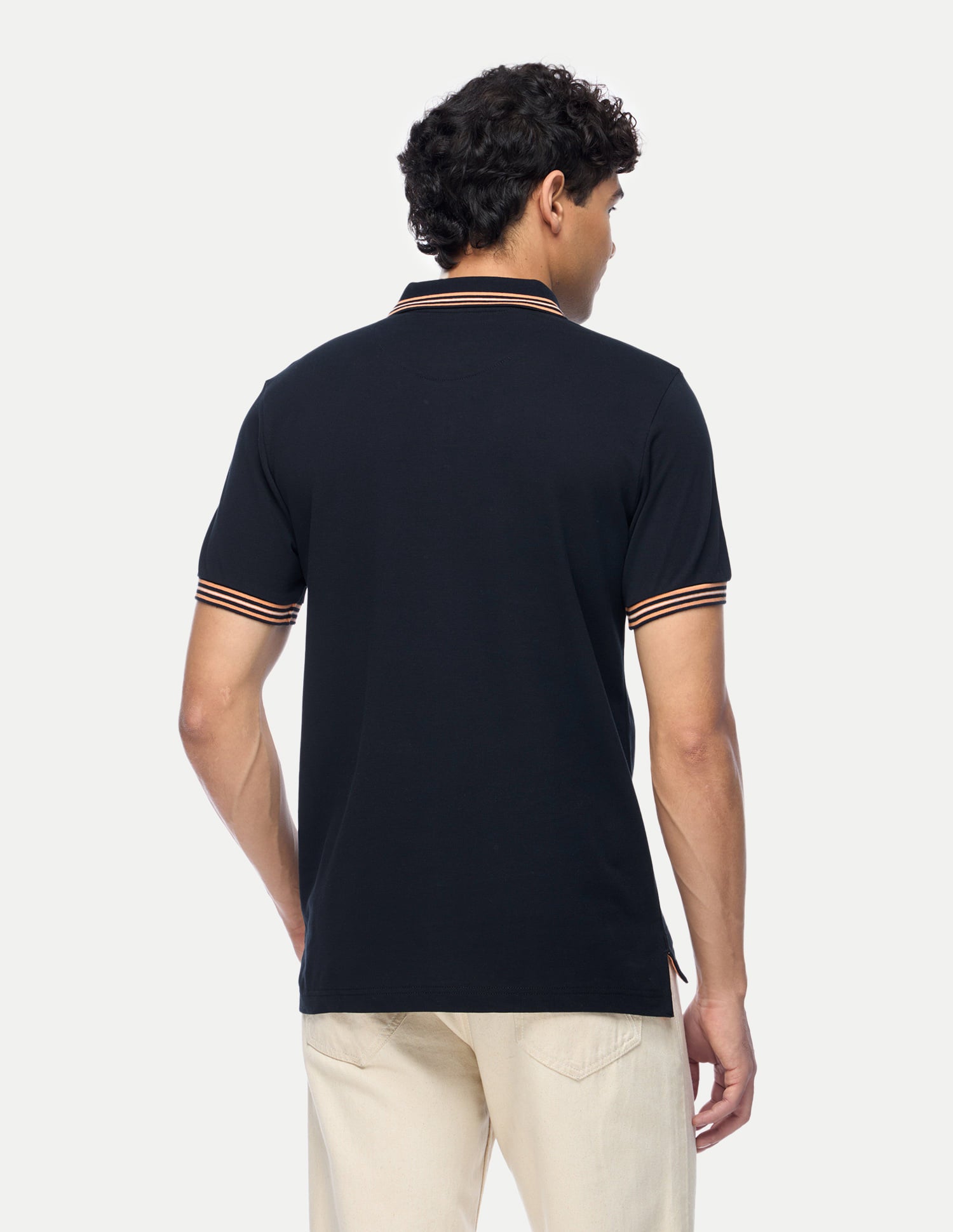 Solid Pure Cotton Polo Shirt Black - U.S. Polo Assn. India | Large