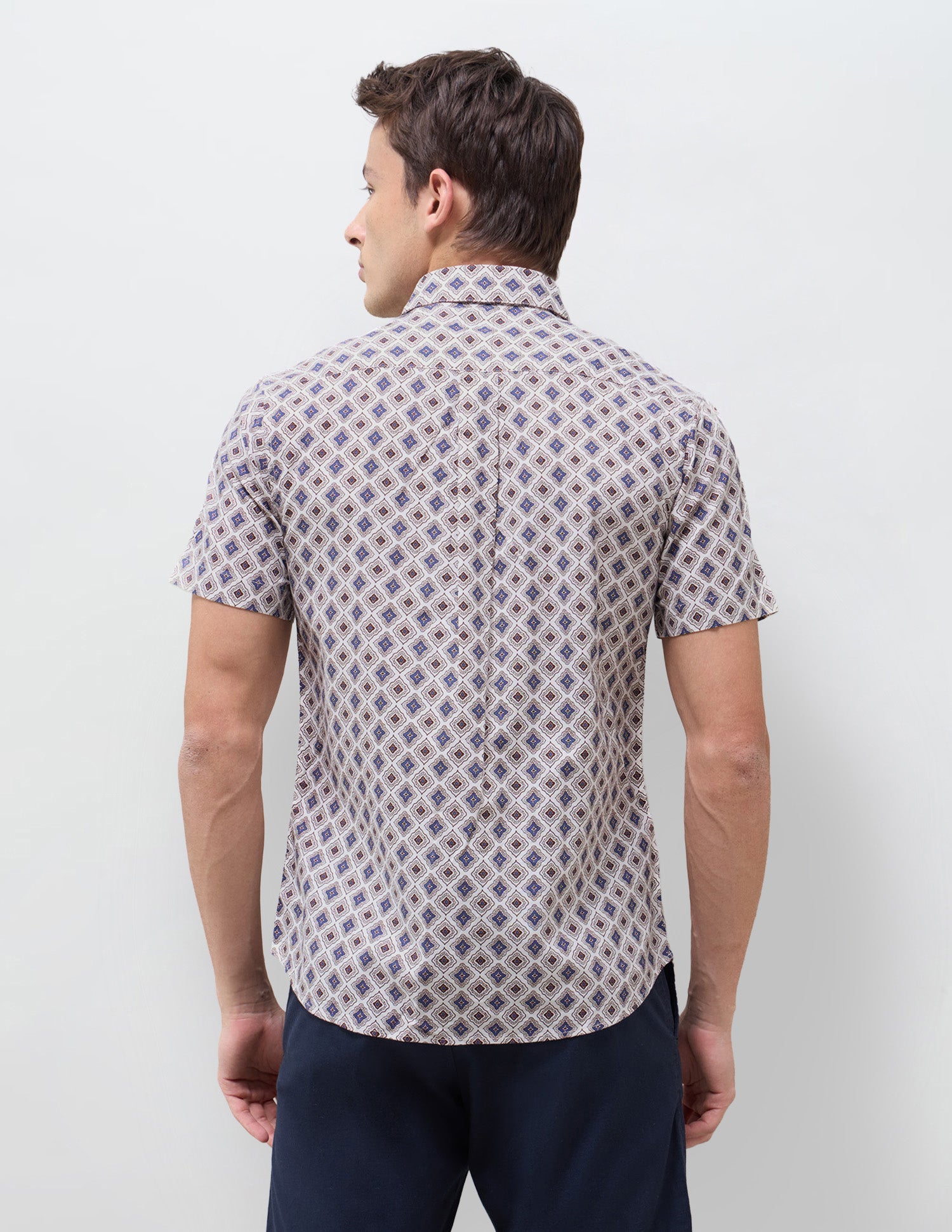 Geometric Printed Regular Fit Shirt Brown - U.S. Polo Assn. India | Large