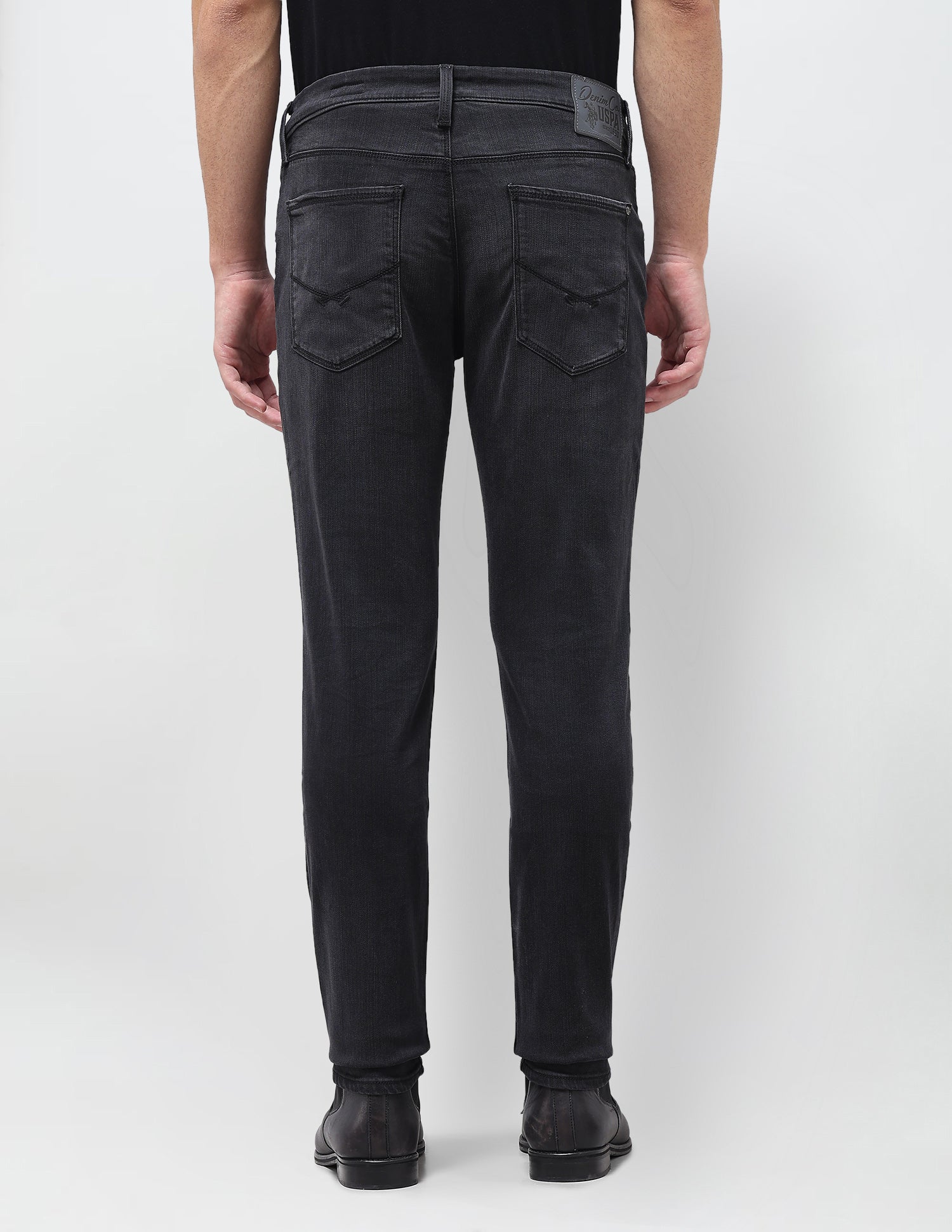 Brandon Slim Tapered Fit Grey Jeans Grey - U.S. Polo Assn. India | Large