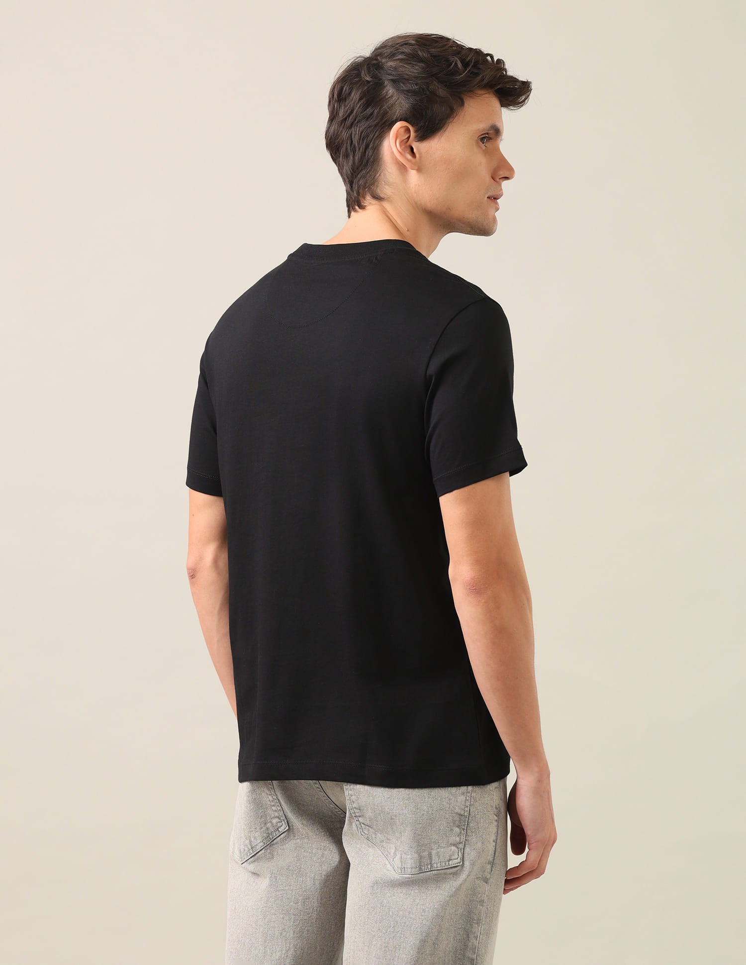 Graphic Brand Printed Regular Fit T-Shirt Black - U.S. Polo Assn. India | Large