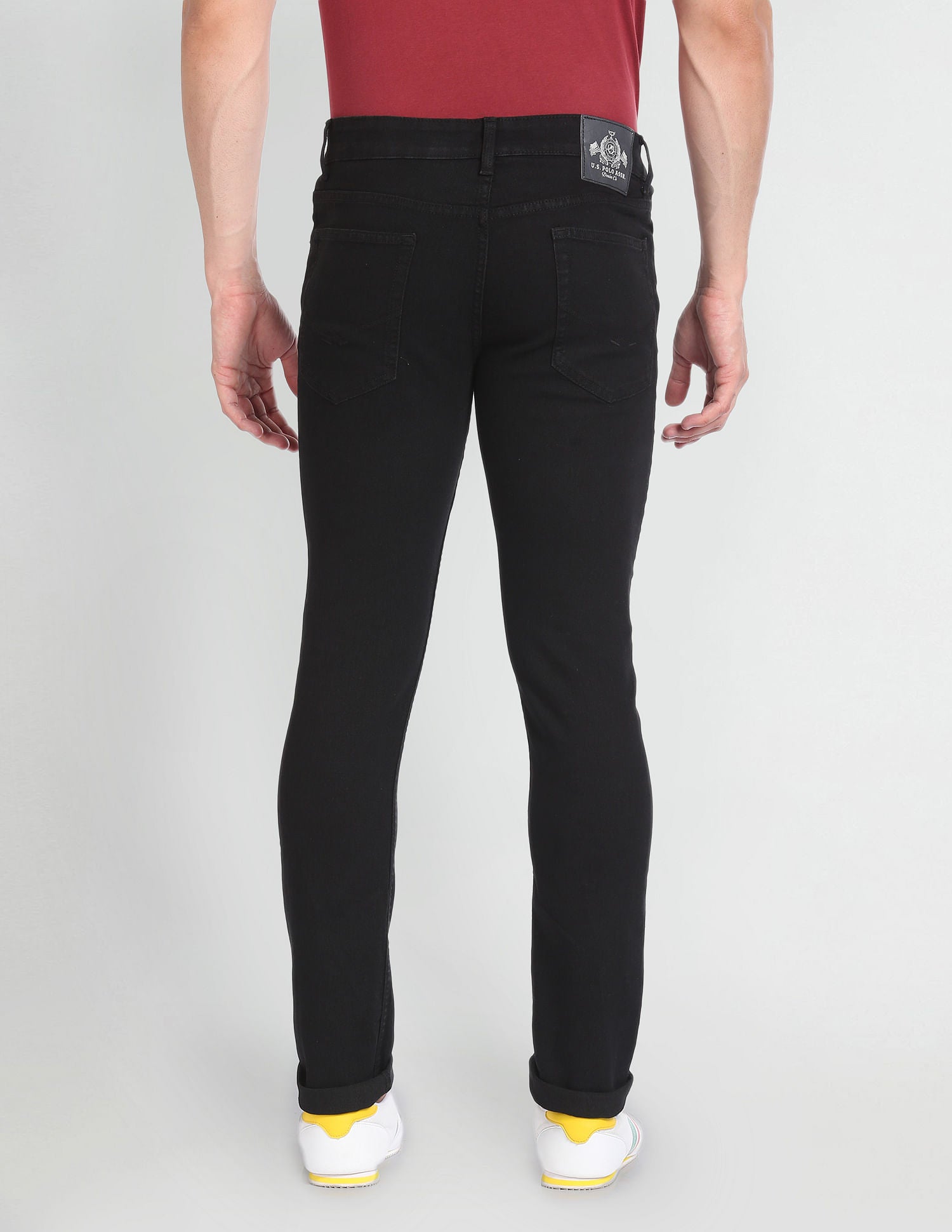 Regallo Skinny Fit Black Jeans Black - U.S. Polo Assn. India | Large