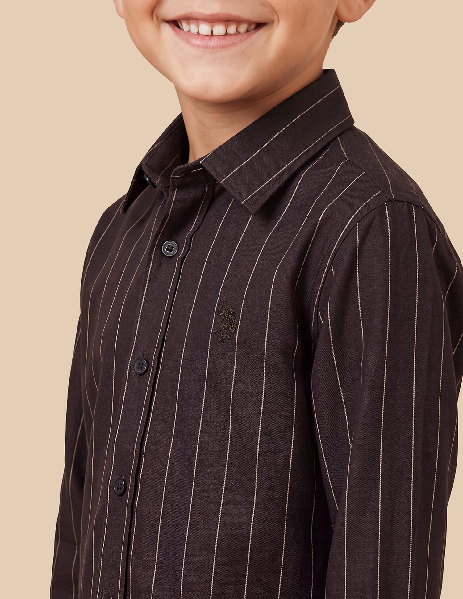 Vertical Striped Regular Fit Shirt Purple - U.S. Polo Assn. India | Large