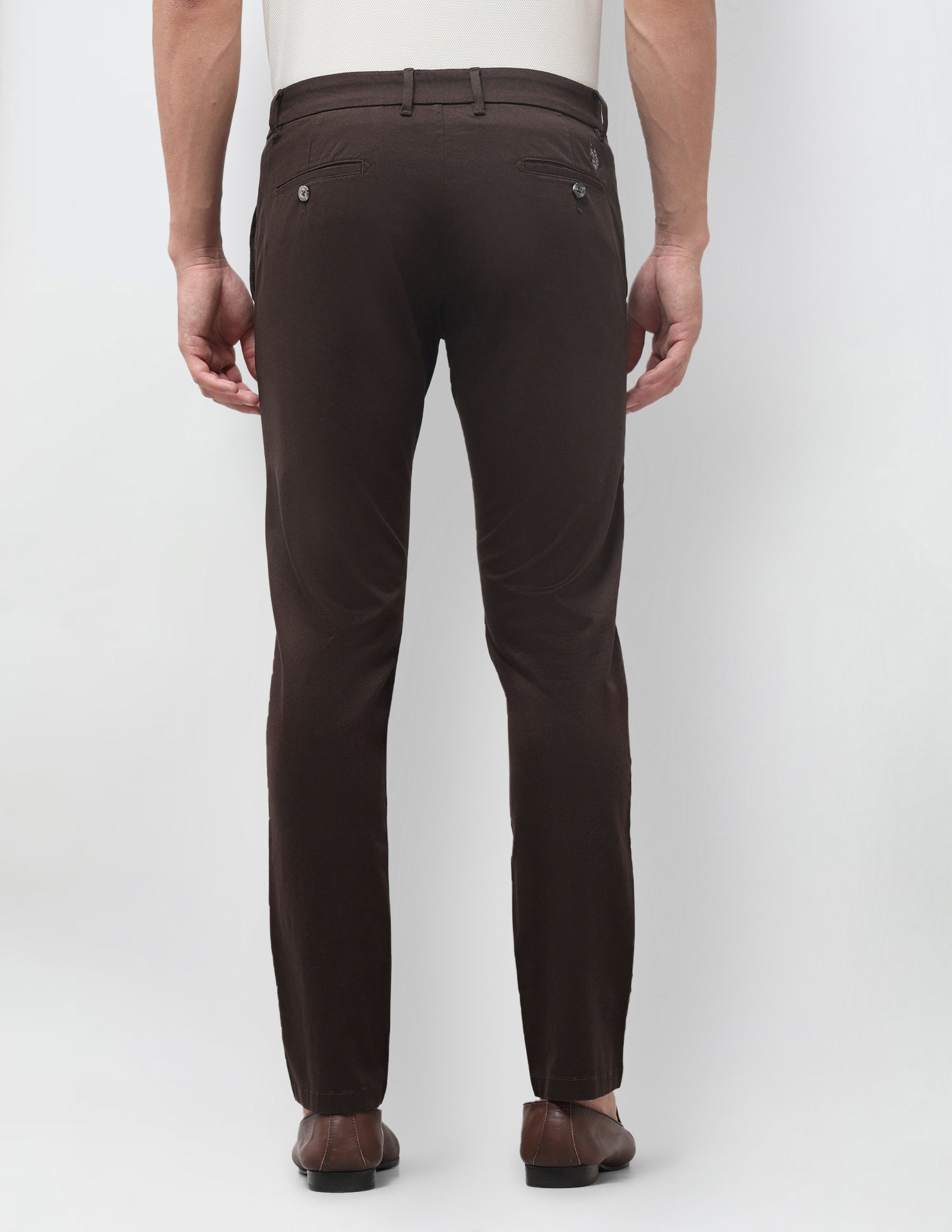 Denver Slim Fit Mid Rise Trousers Choco - U.S. Polo Assn. India | Large