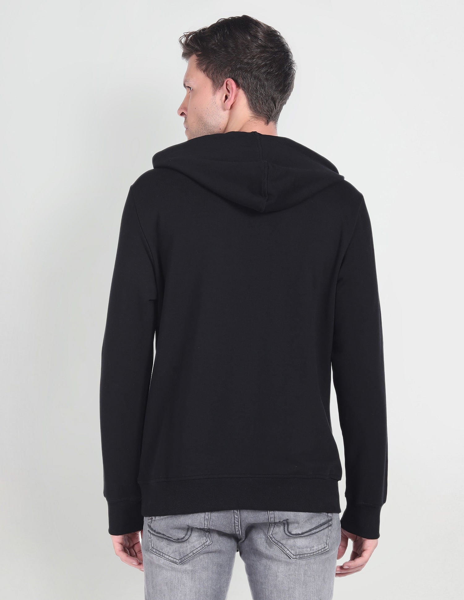 Brand Print Hooded Sweatshirt Black - U.S. POLO ASSN. | Large