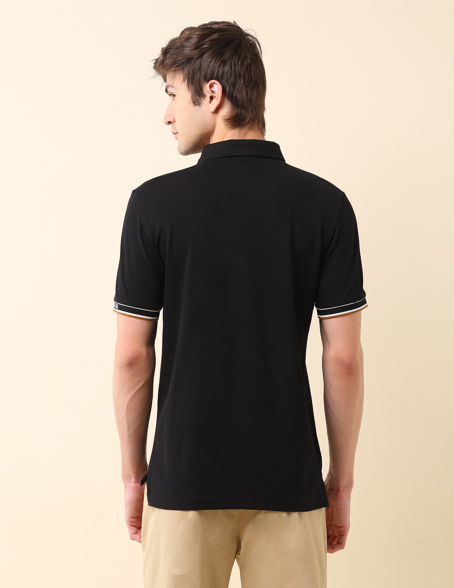 Solid Modern Monochrome Polo Shirt Black - U.S. Polo Assn. India | Large