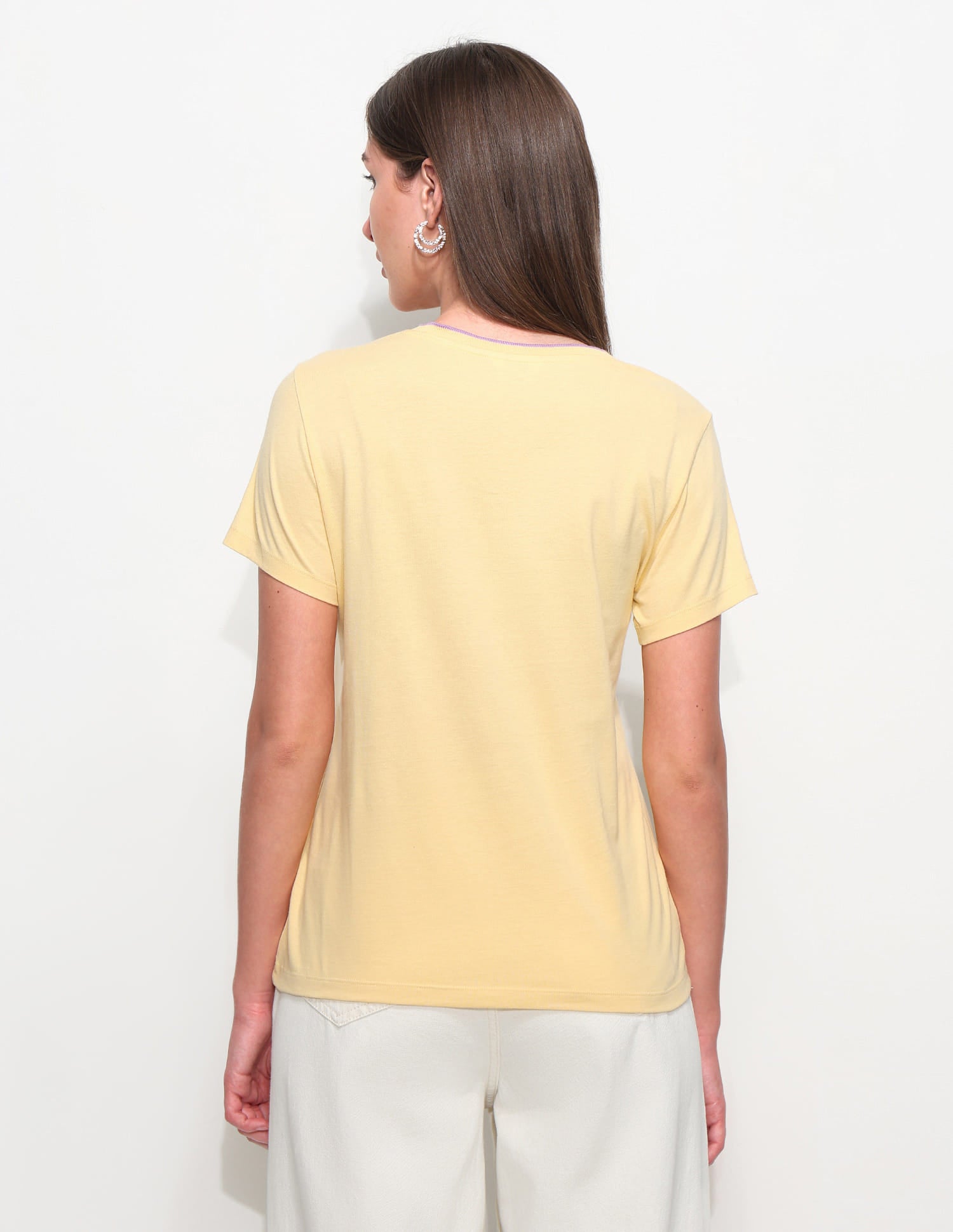 Regular Fit Solid T-Shirt Yellow - U.S. Polo Assn. India | Large