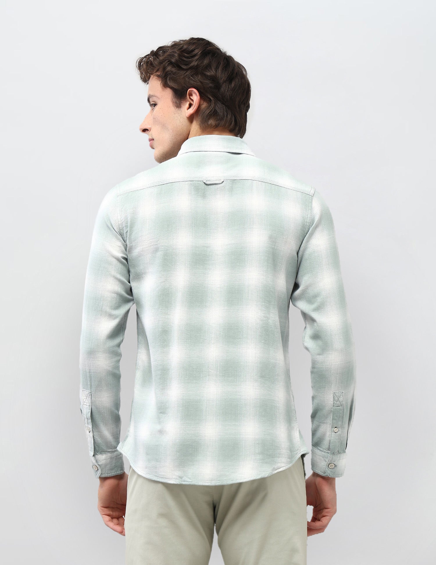 Motel On The Coast Tartan Checked Shirt Light Green - U.S. Polo Assn. India | Large