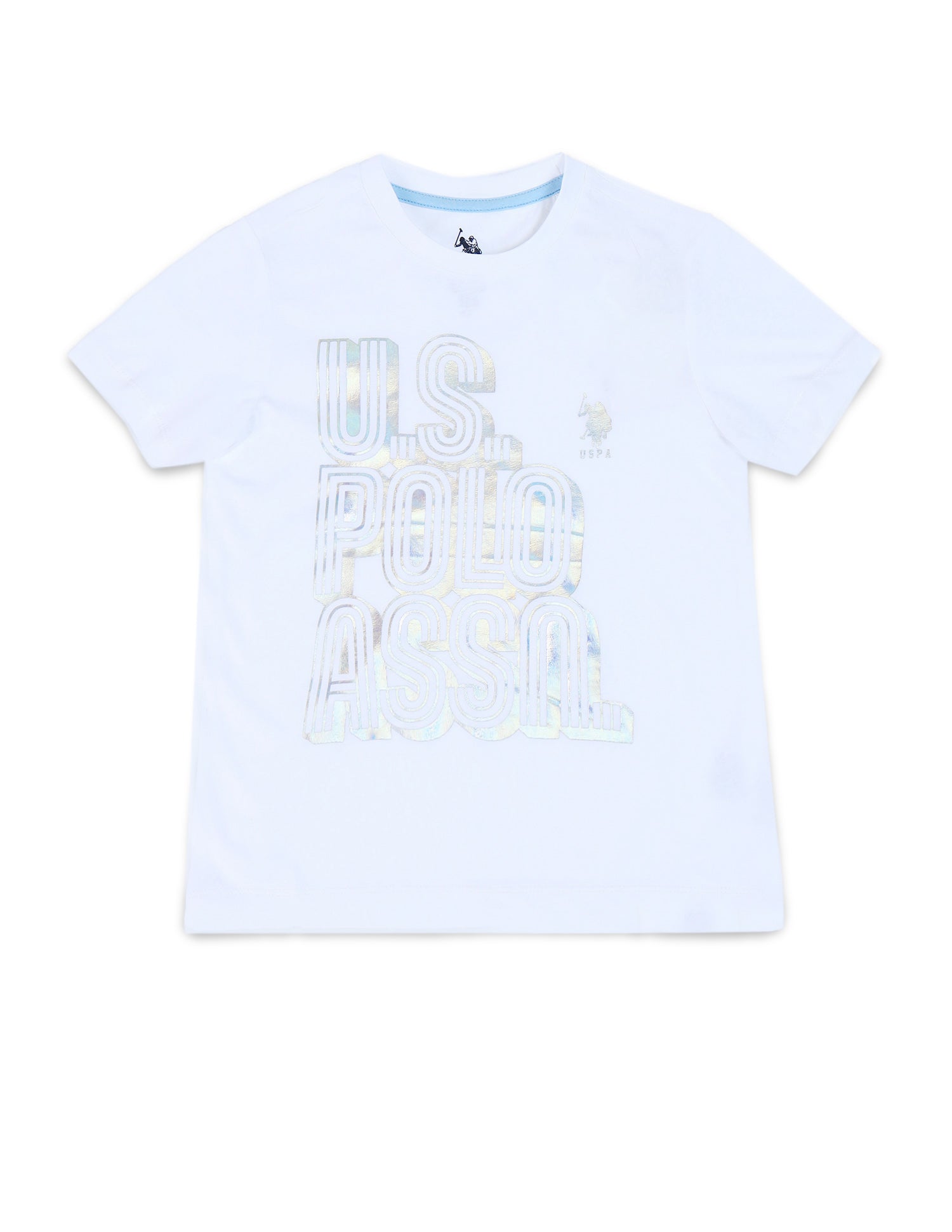 Boys Brand Printed Regular Fit T-Shirt White - U.S. POLO ASSN. | Large