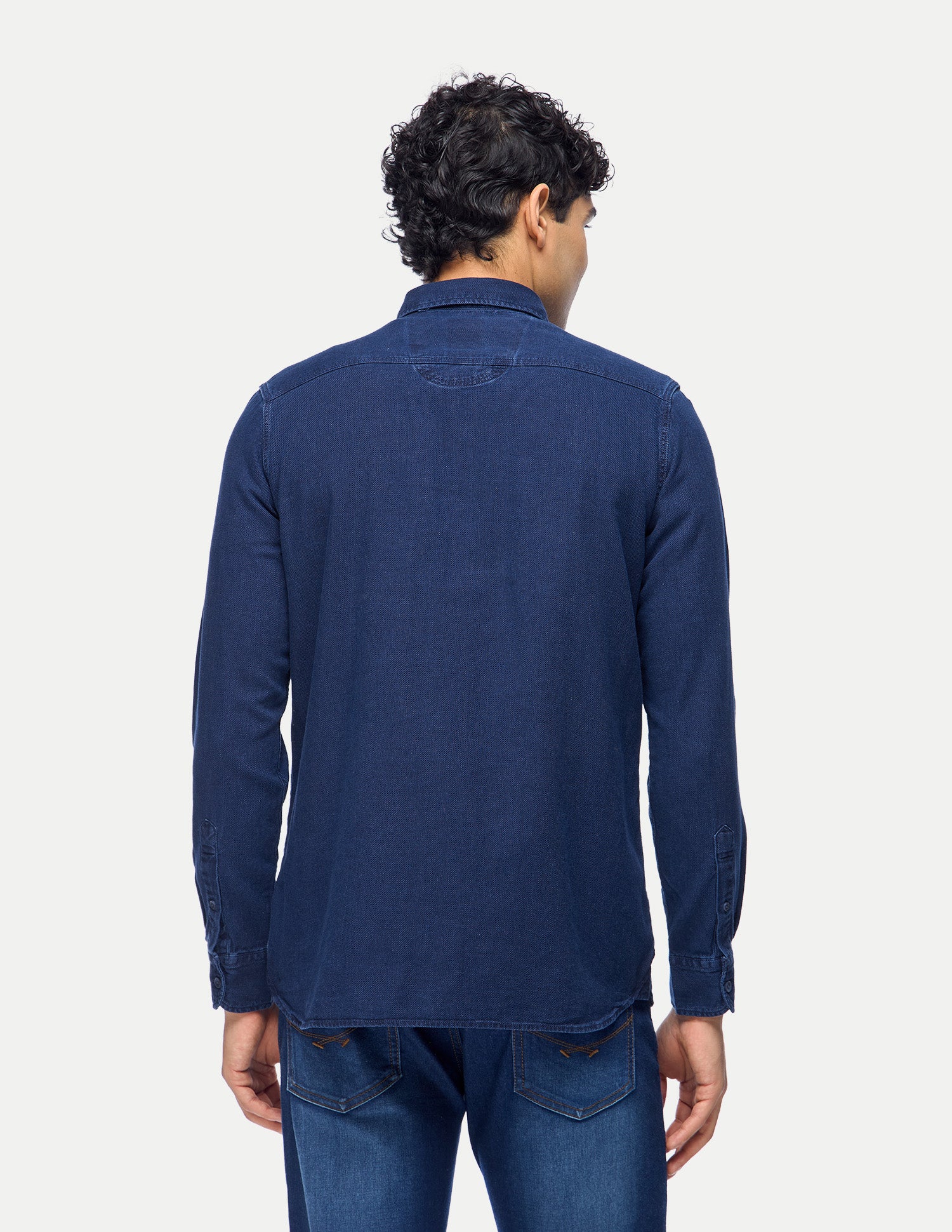 Solid Regular Fit Shirt Dark Indigo - U.S. Polo Assn. India | Large