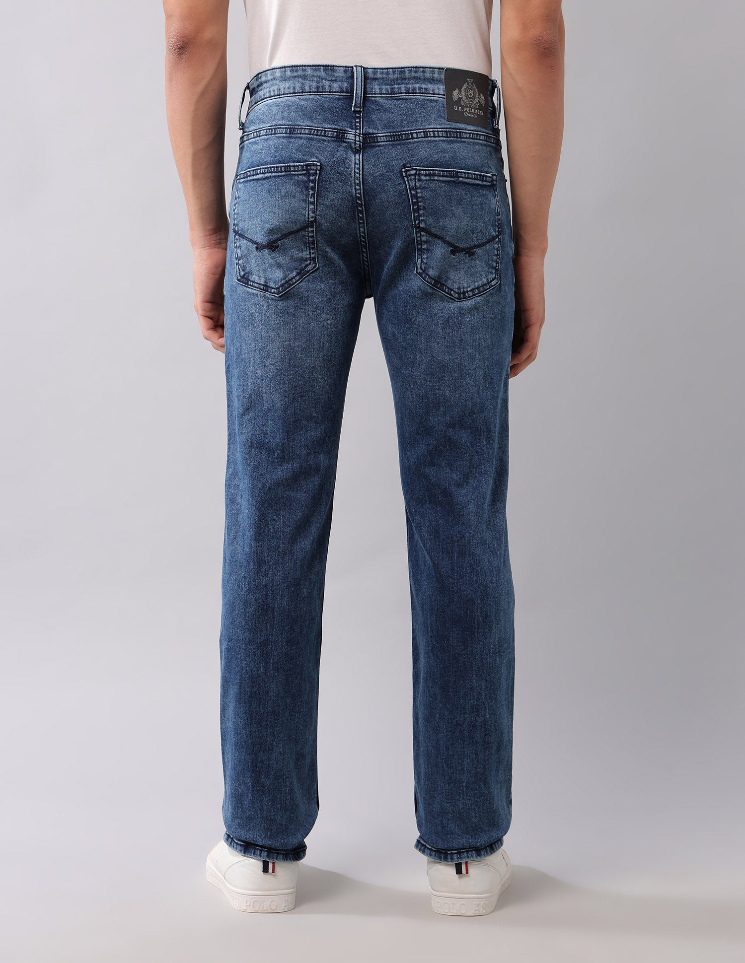 Harold Slim Straight Fit Blue Jeans Blue - U.S. POLO ASSN. | Large