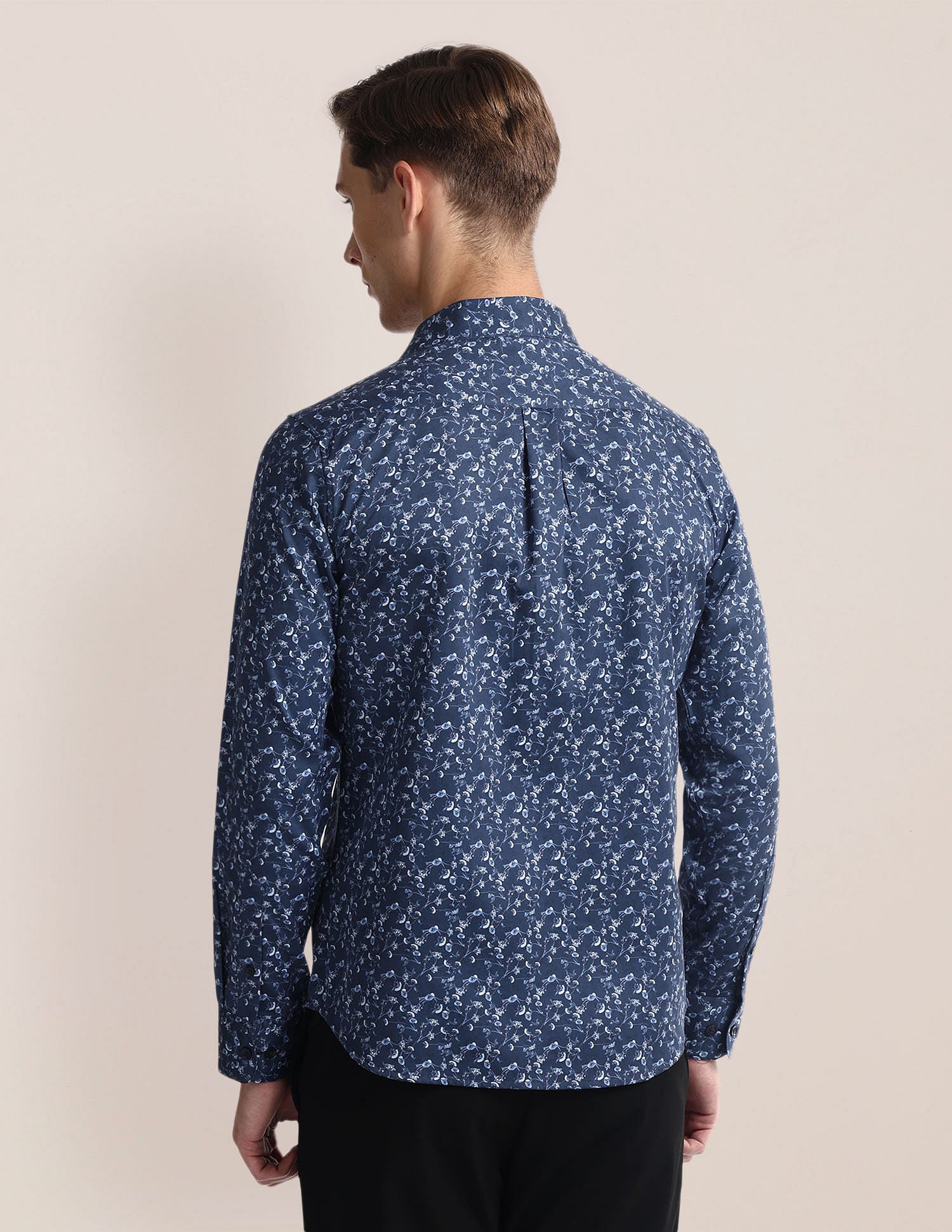 Floral Print Tailored Fit Shirt Navy - U.S. POLO ASSN. | Large